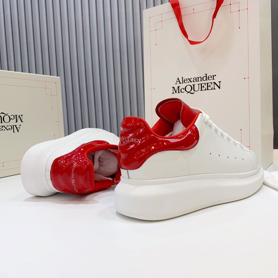 Alexander McQueen Oversized Sneaker 'White Lust Red' - FashionPlug