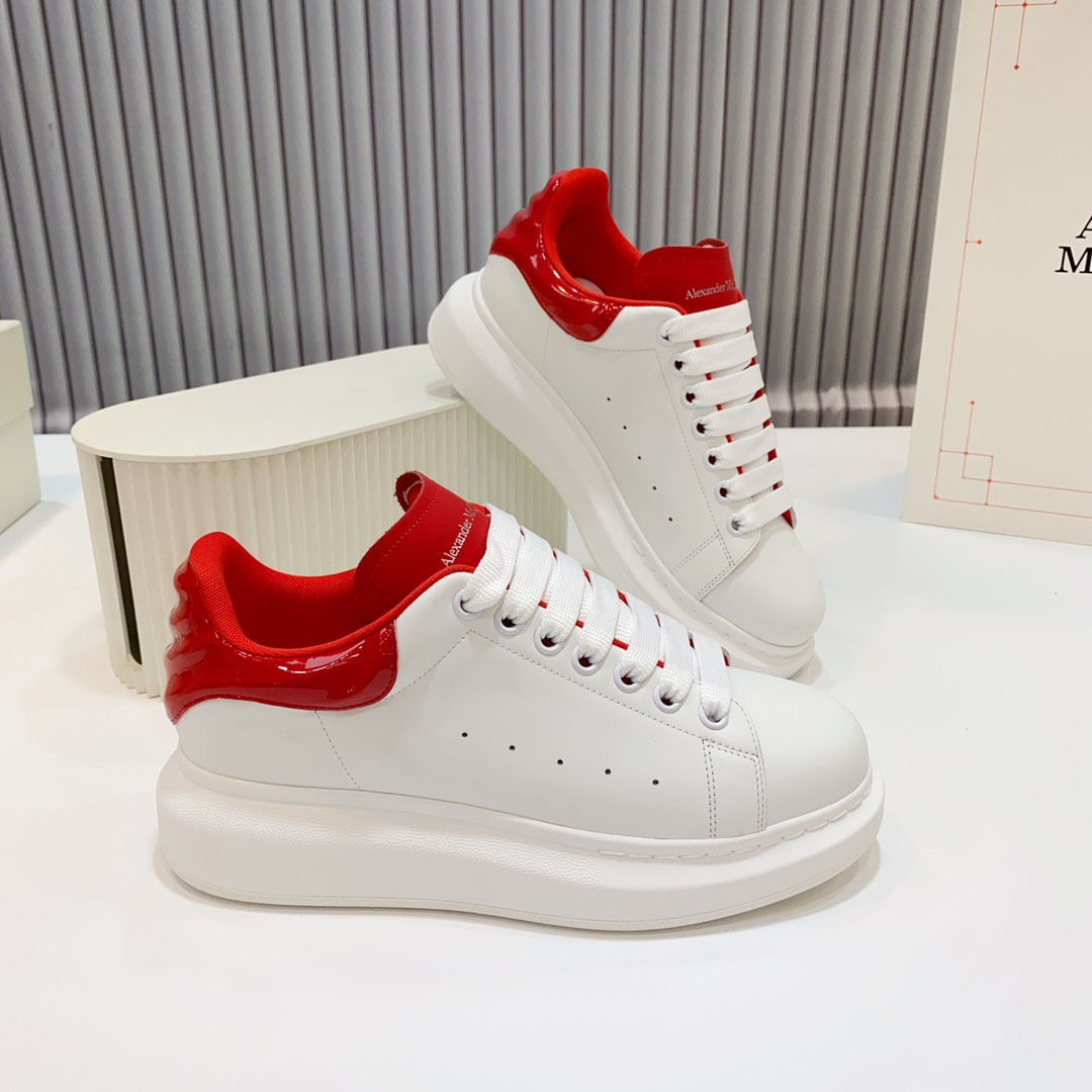Alexander McQueen Oversized Sneaker 'White Lust Red' - FashionPlug