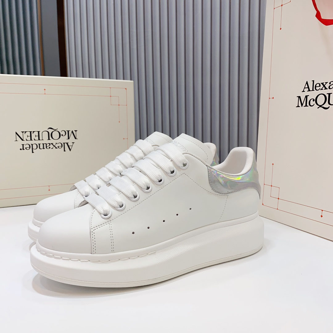 Alexander McQueen Oversized Sneaker 'White Iridescent' - FashionPlug
