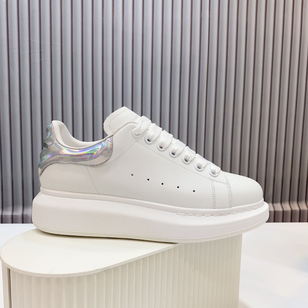 Alexander McQueen Oversized Sneaker 'White Iridescent' - FashionPlug