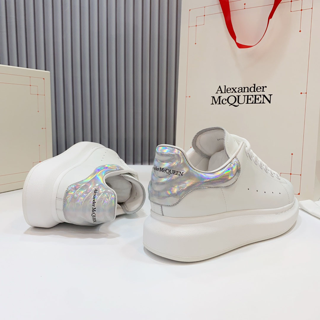 Alexander McQueen Oversized Sneaker 'White Iridescent' - FashionPlug