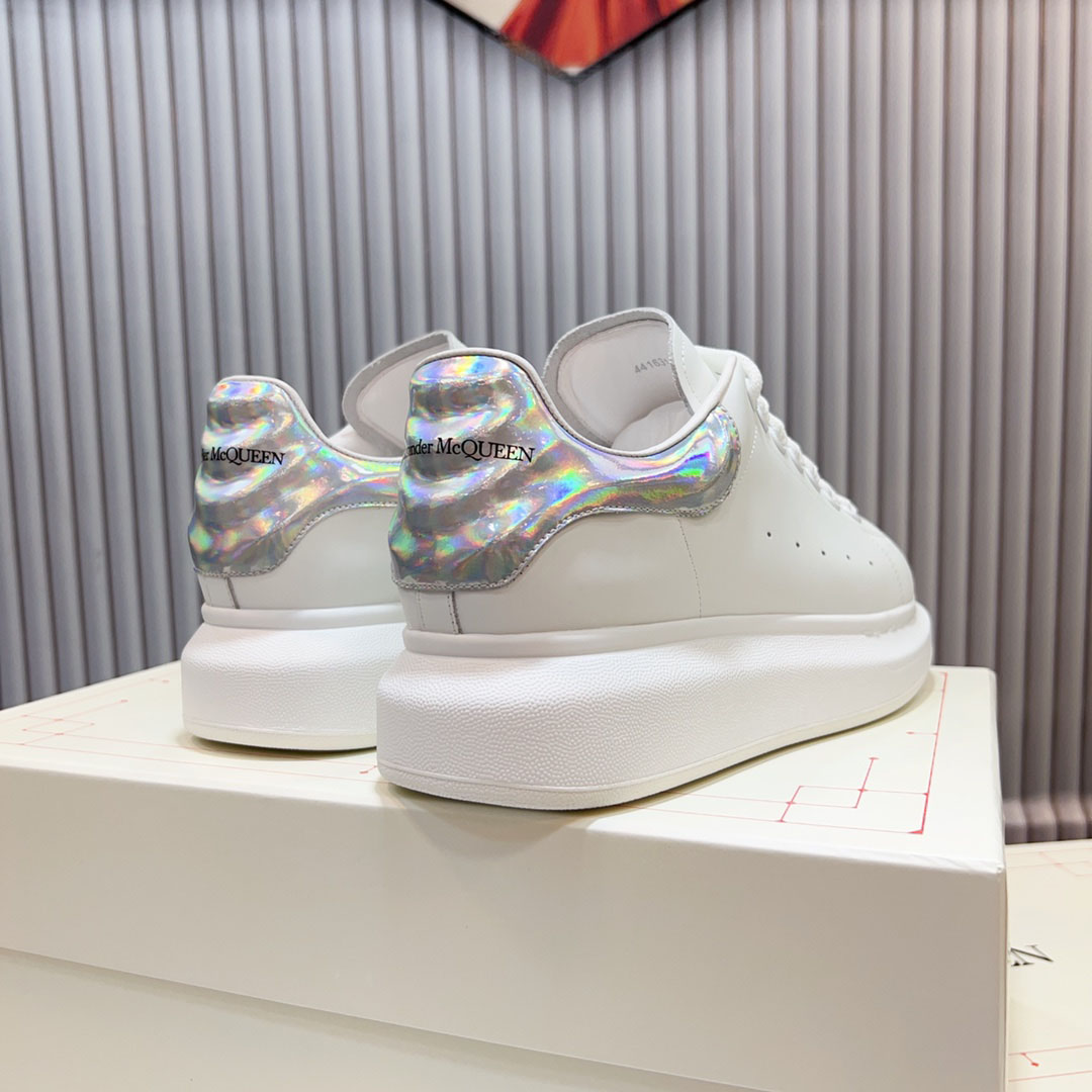 Alexander McQueen Oversized Sneaker 'White Iridescent' - FashionPlug
