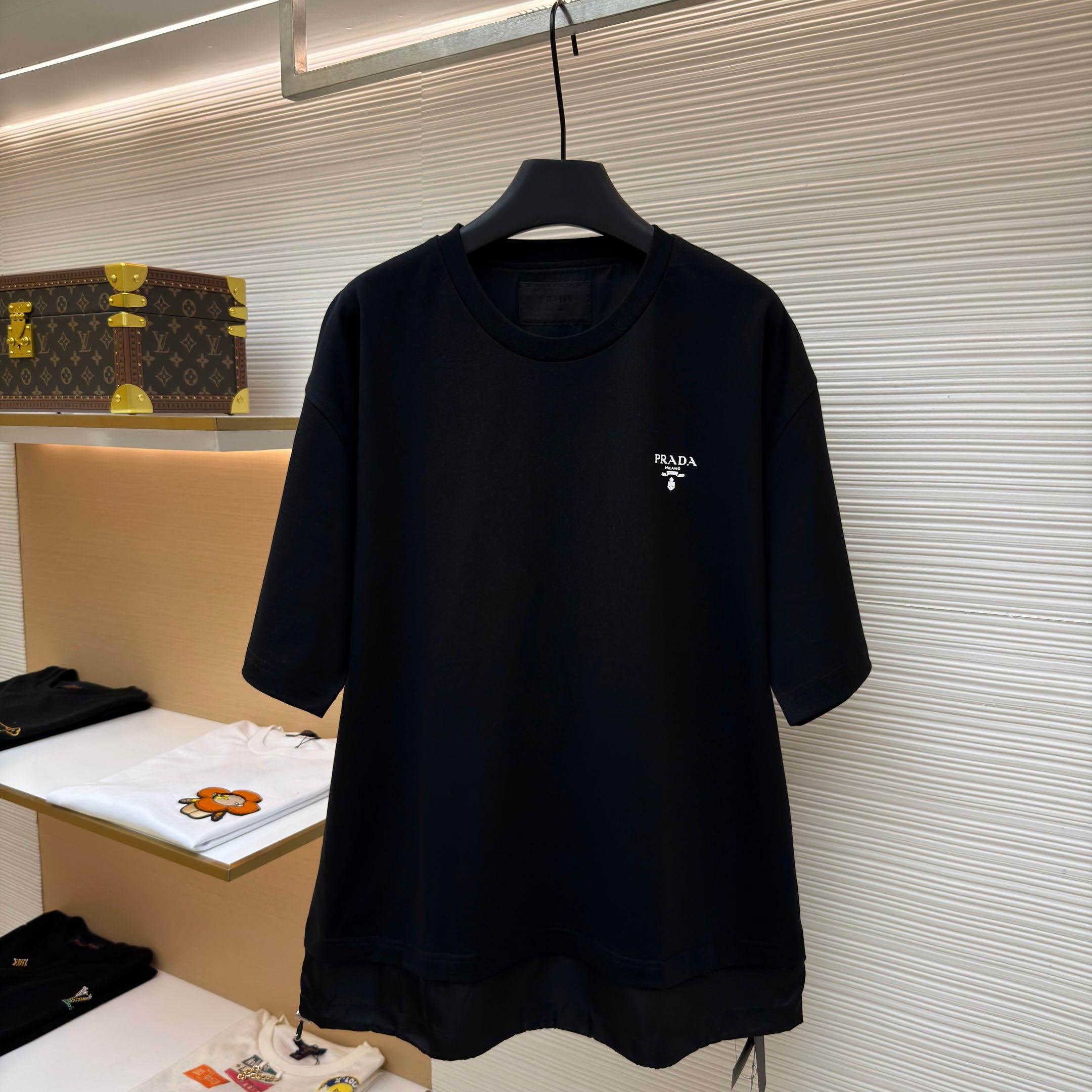 Prada Re-Nylon T-Shirt 'Black' - FashionPlug