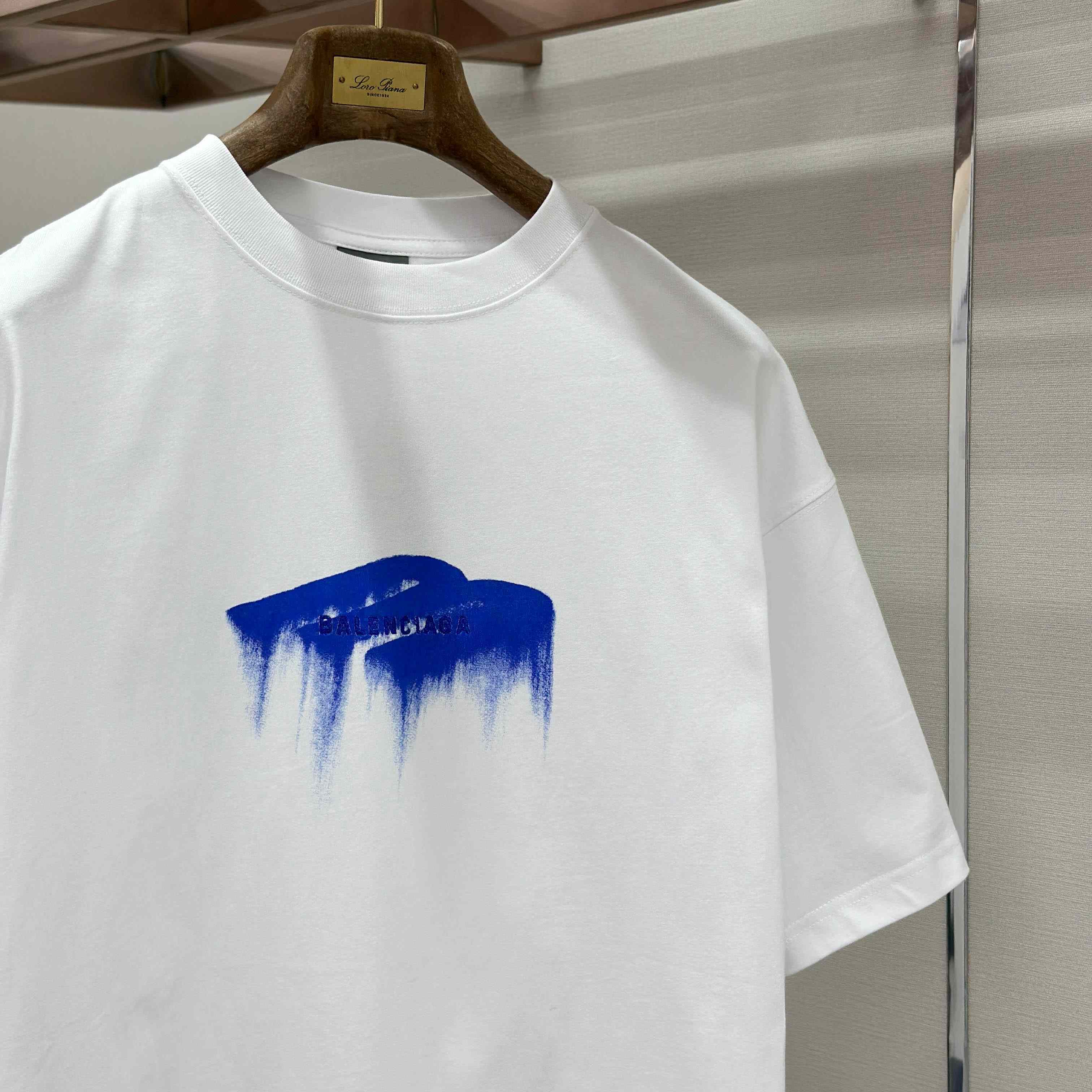 Balenciaga Wet Brush Oversized T-shirt In White - FashionPlug