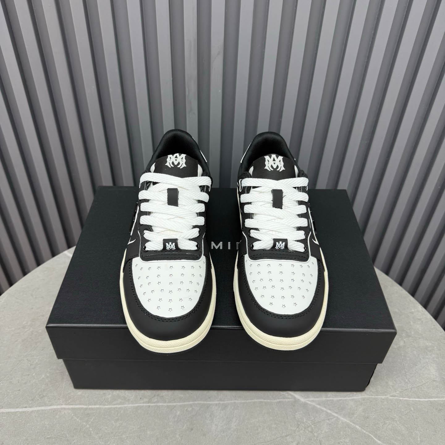 Amiri Black & White Newport Sneakers - FashionPlug
