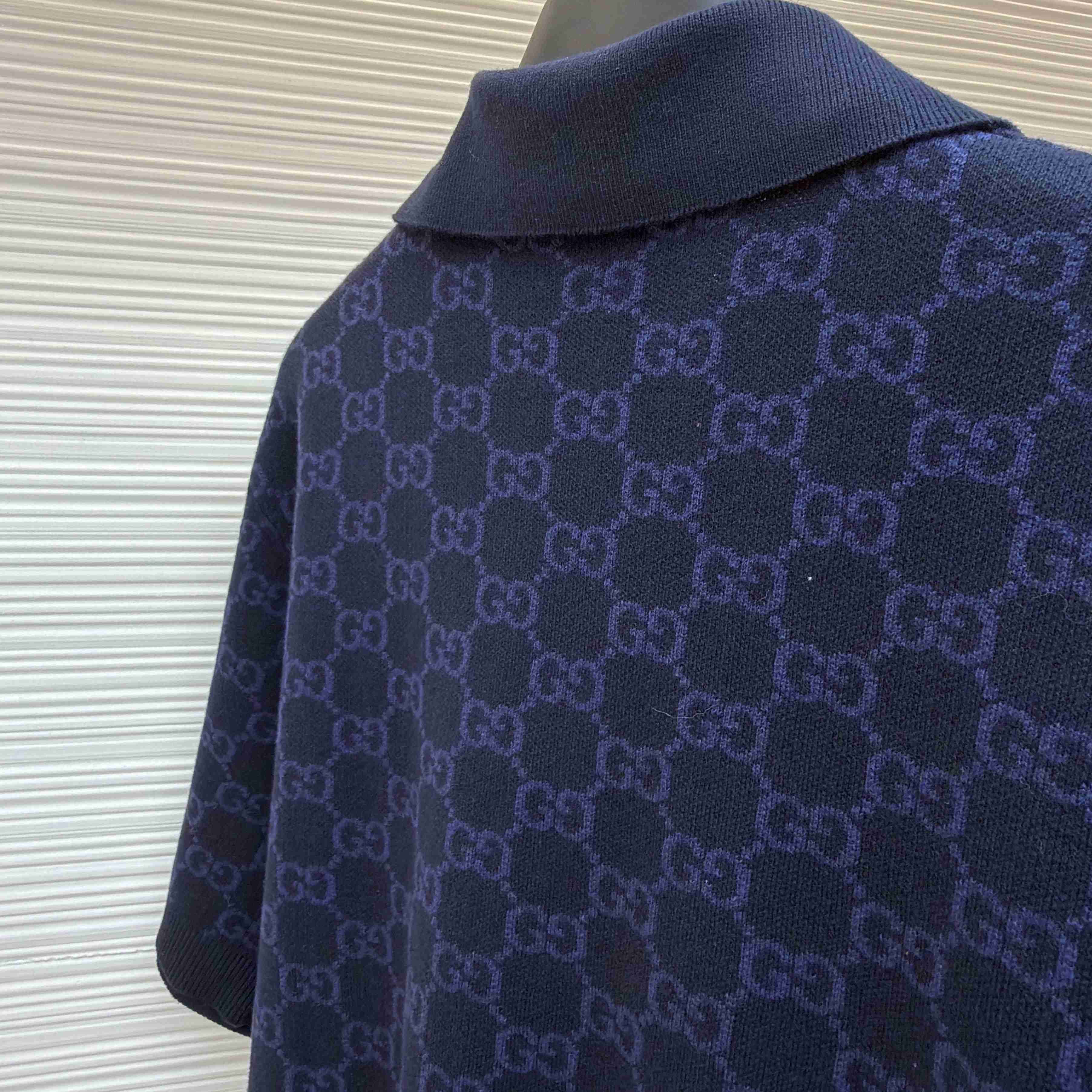 Gucci GG Cotton Silk Jacquard Polo Shirt - FashionPlug