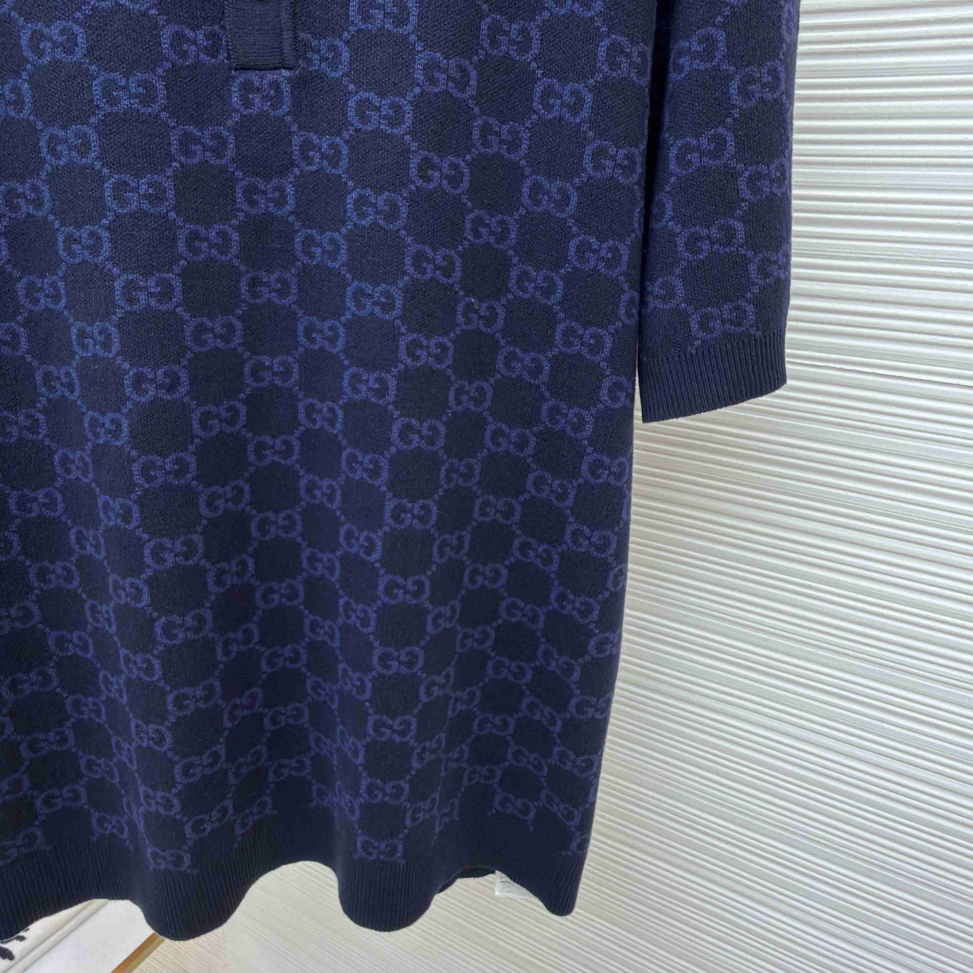 Gucci GG Cotton Silk Jacquard Polo Shirt - FashionPlug