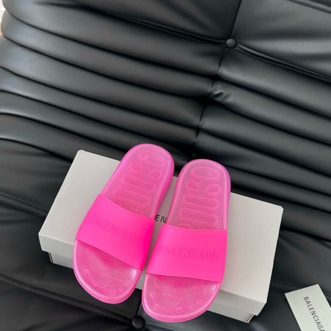 Balenciaga Pool Transparent Slide Sandal - FashionPlug
