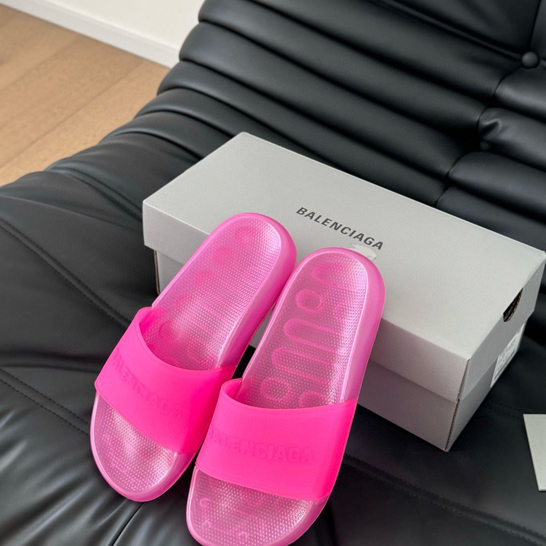 Balenciaga Pool Transparent Slide Sandal - FashionPlug