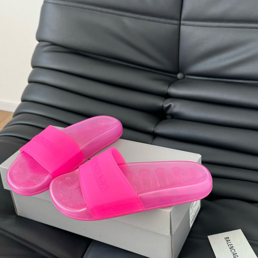 Balenciaga Pool Transparent Slide Sandal - FashionPlug