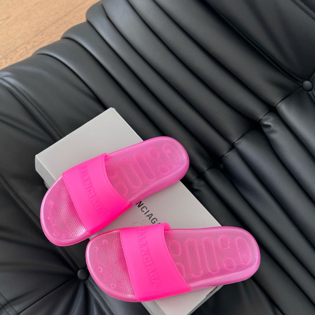Balenciaga Pool Transparent Slide Sandal - FashionPlug