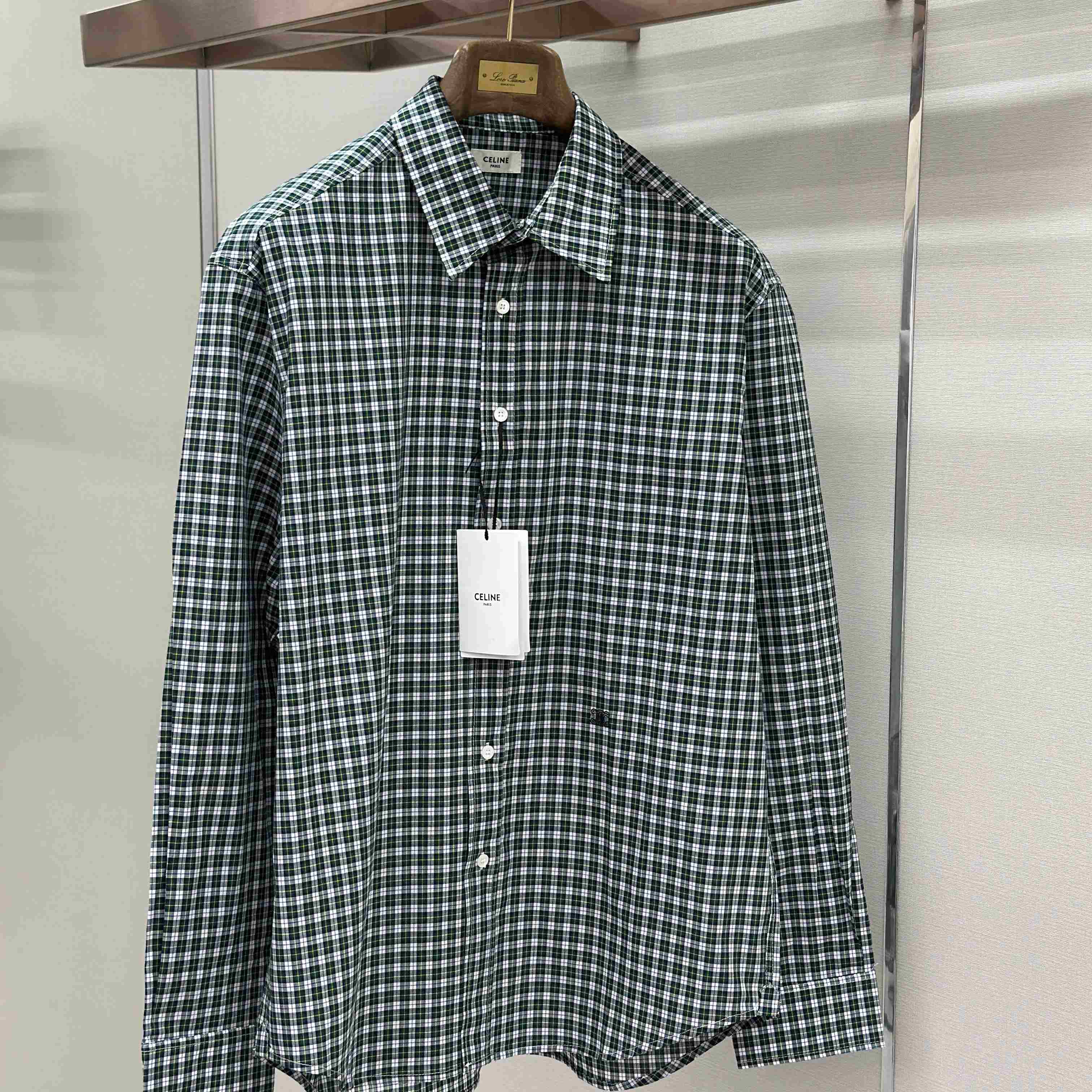 Celine Shirt IN Tartan Cotton Cloth - FashionPlug