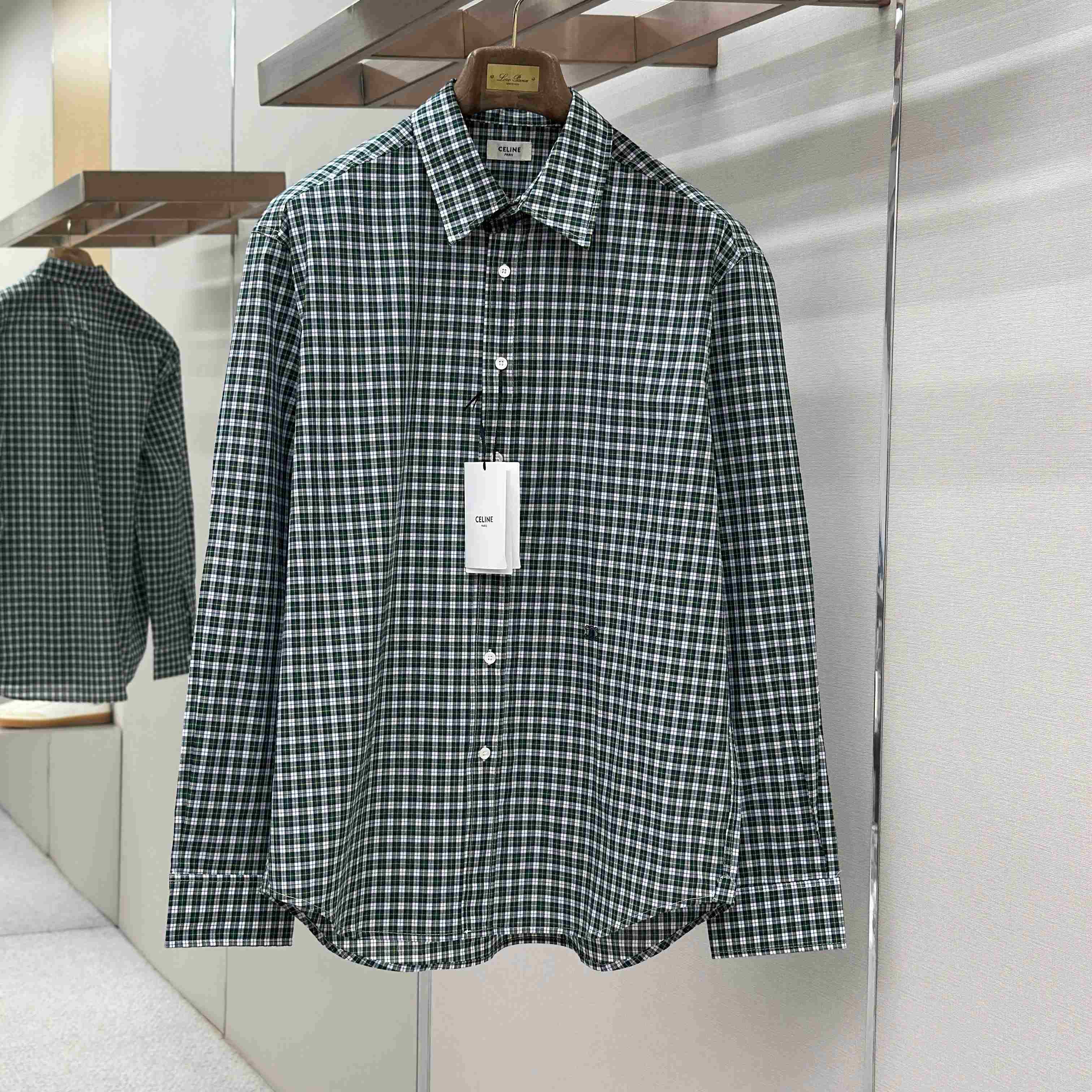 Celine Shirt IN Tartan Cotton Cloth - FashionPlug