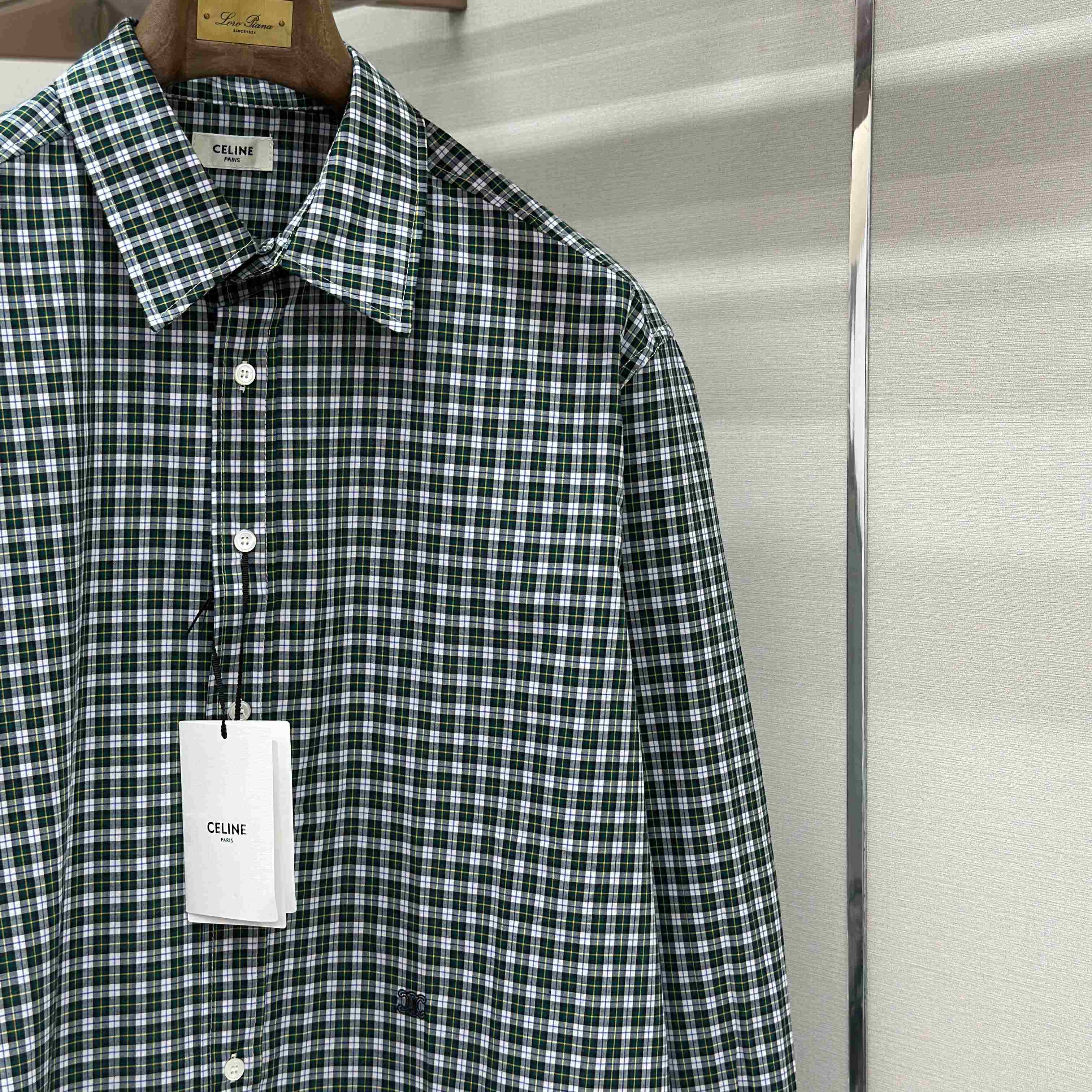 Celine Shirt IN Tartan Cotton Cloth - FashionPlug