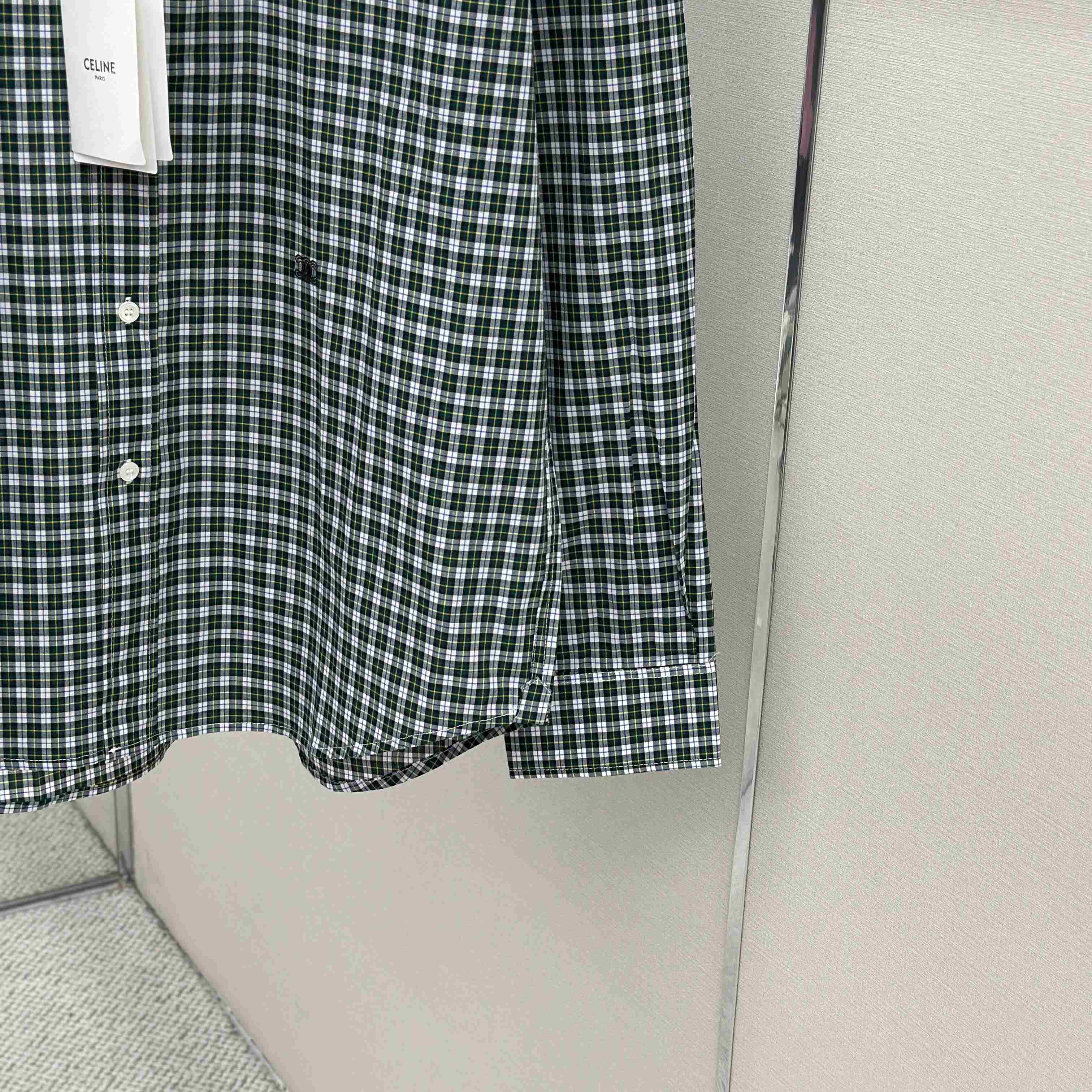 Celine Shirt IN Tartan Cotton Cloth - FashionPlug