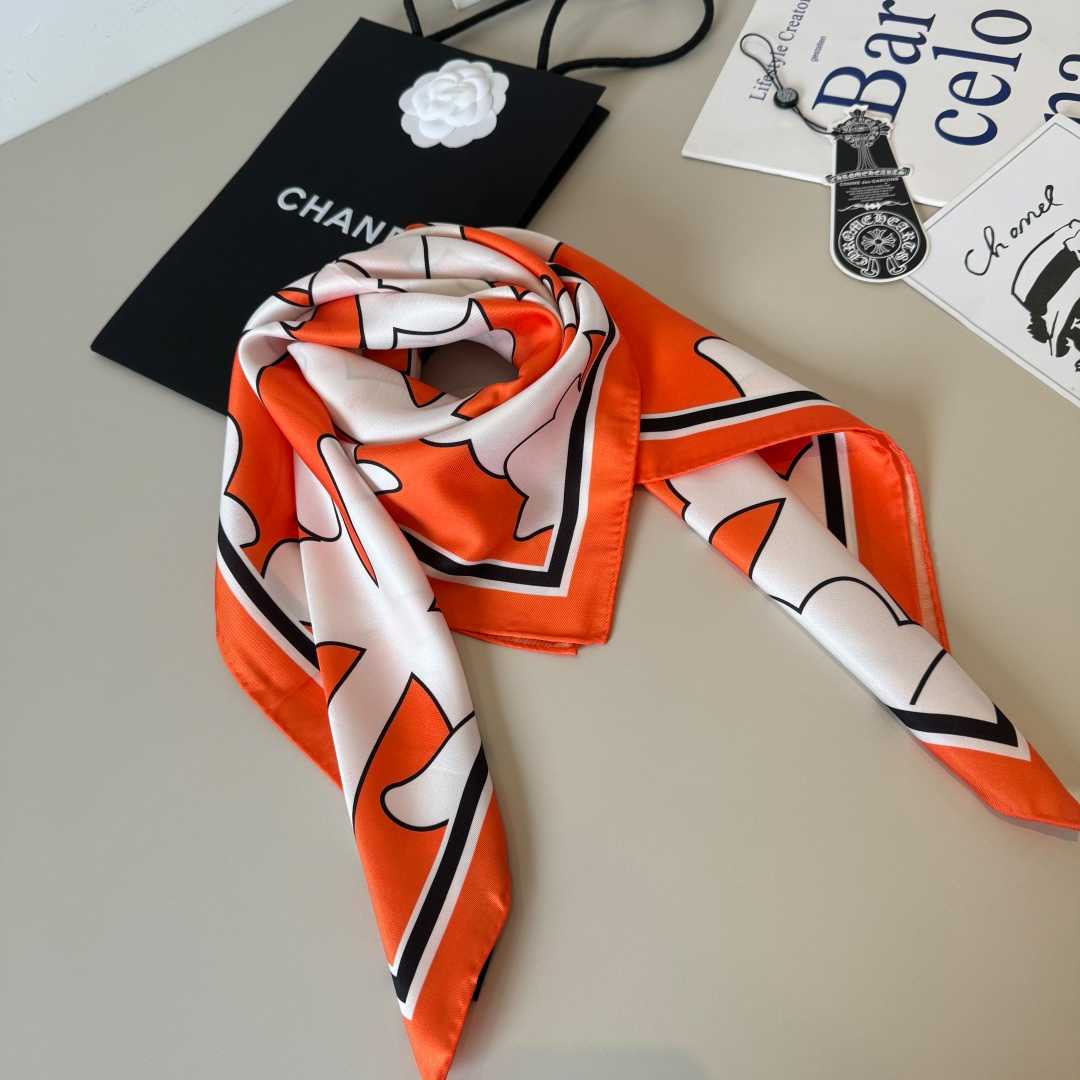 Chrome Heart Square Silk Scarf - FashionPlug