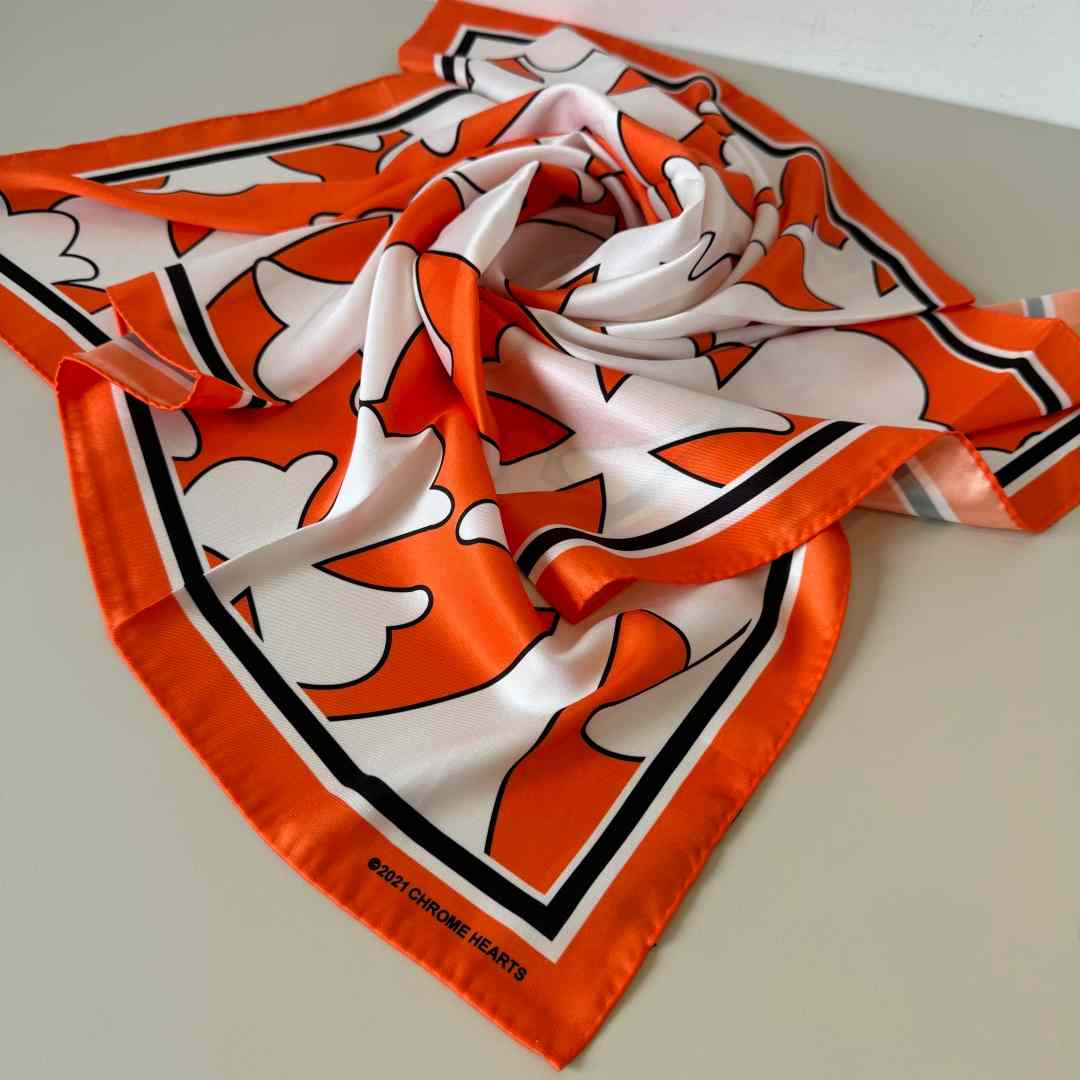 Chrome Heart Square Silk Scarf - FashionPlug