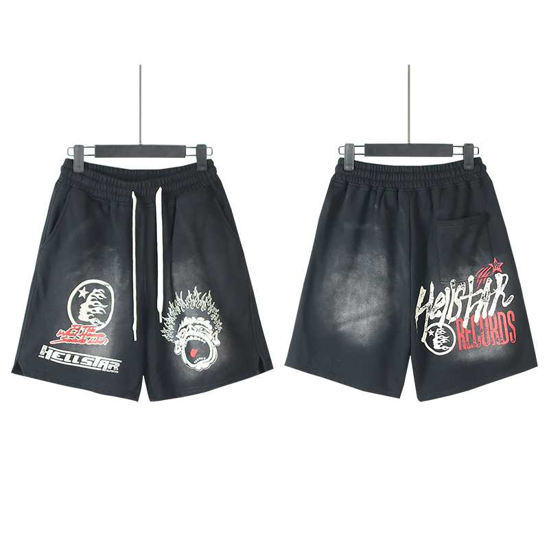 Hellstar Studios Records Shorts - FashionPlug