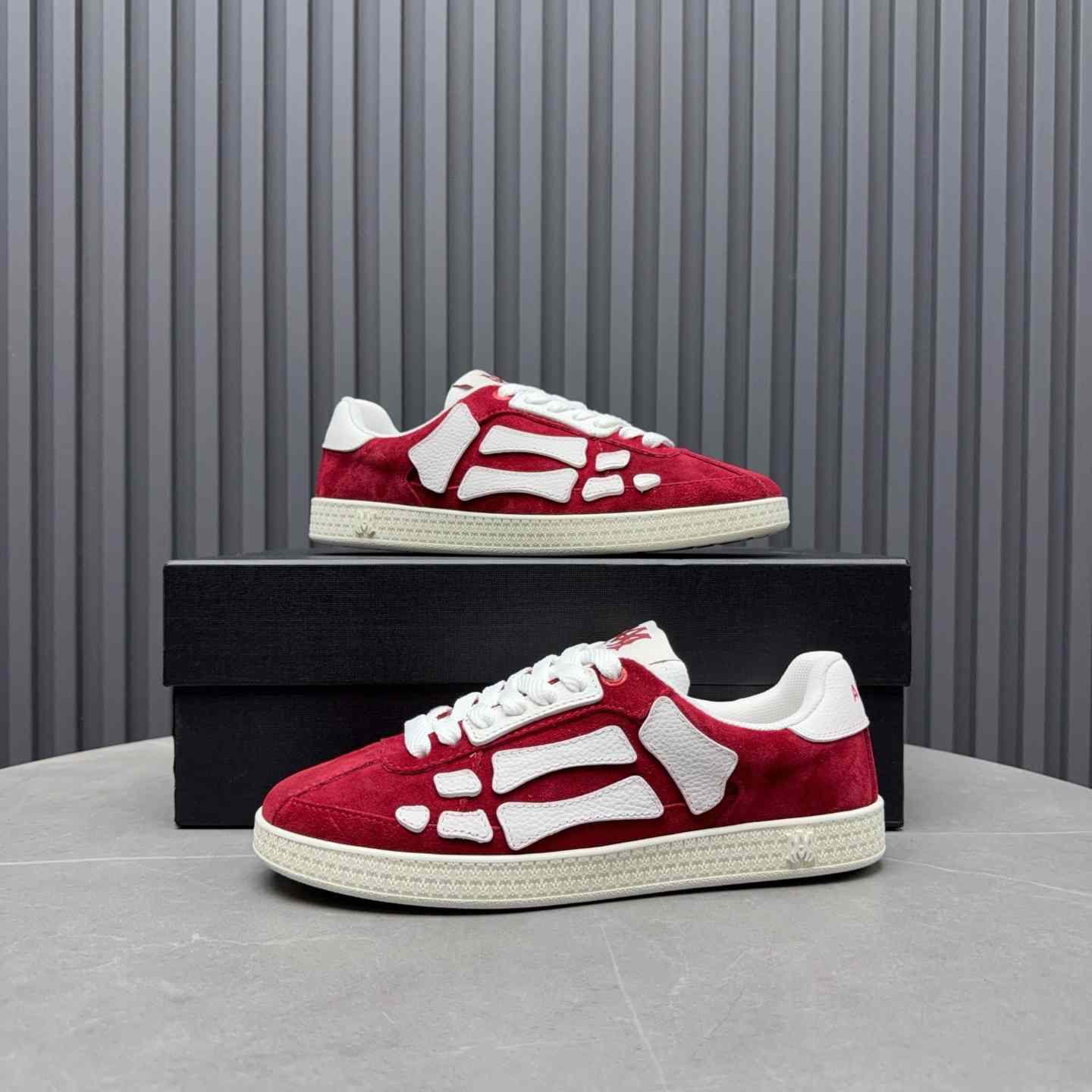 Amiri Pacific 'Bones - Varsity Red' Sneakers - FashionPlug