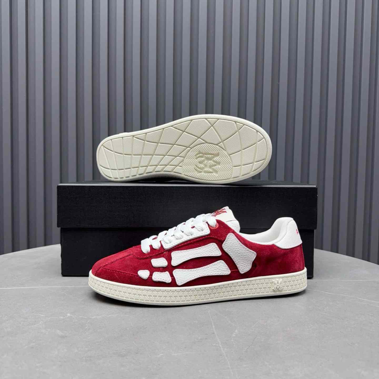 Amiri Pacific 'Bones - Varsity Red' Sneakers - FashionPlug