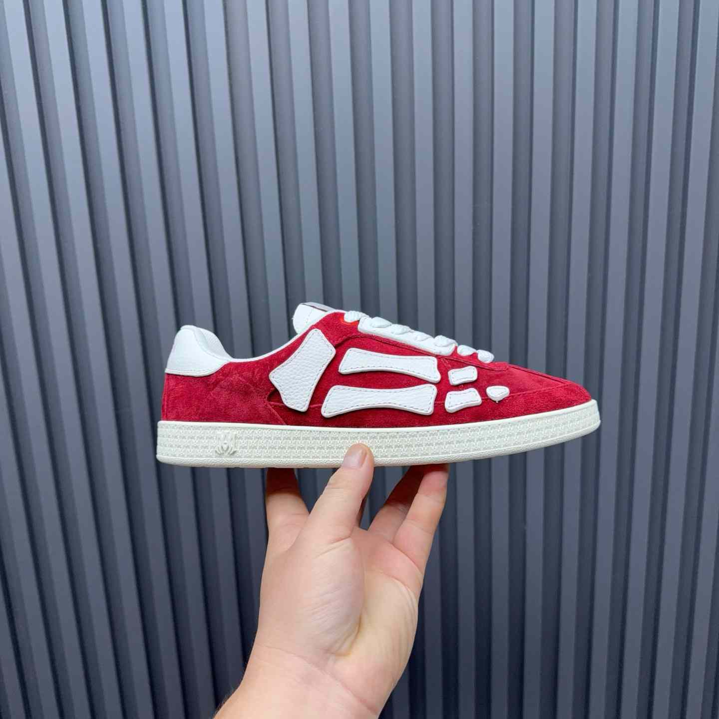 Amiri Pacific 'Bones - Varsity Red' Sneakers - FashionPlug
