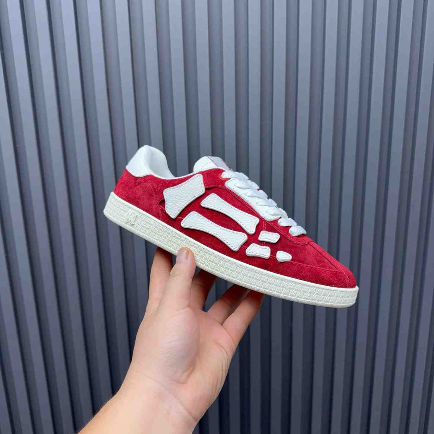 Amiri Pacific 'Bones - Varsity Red' Sneakers - FashionPlug