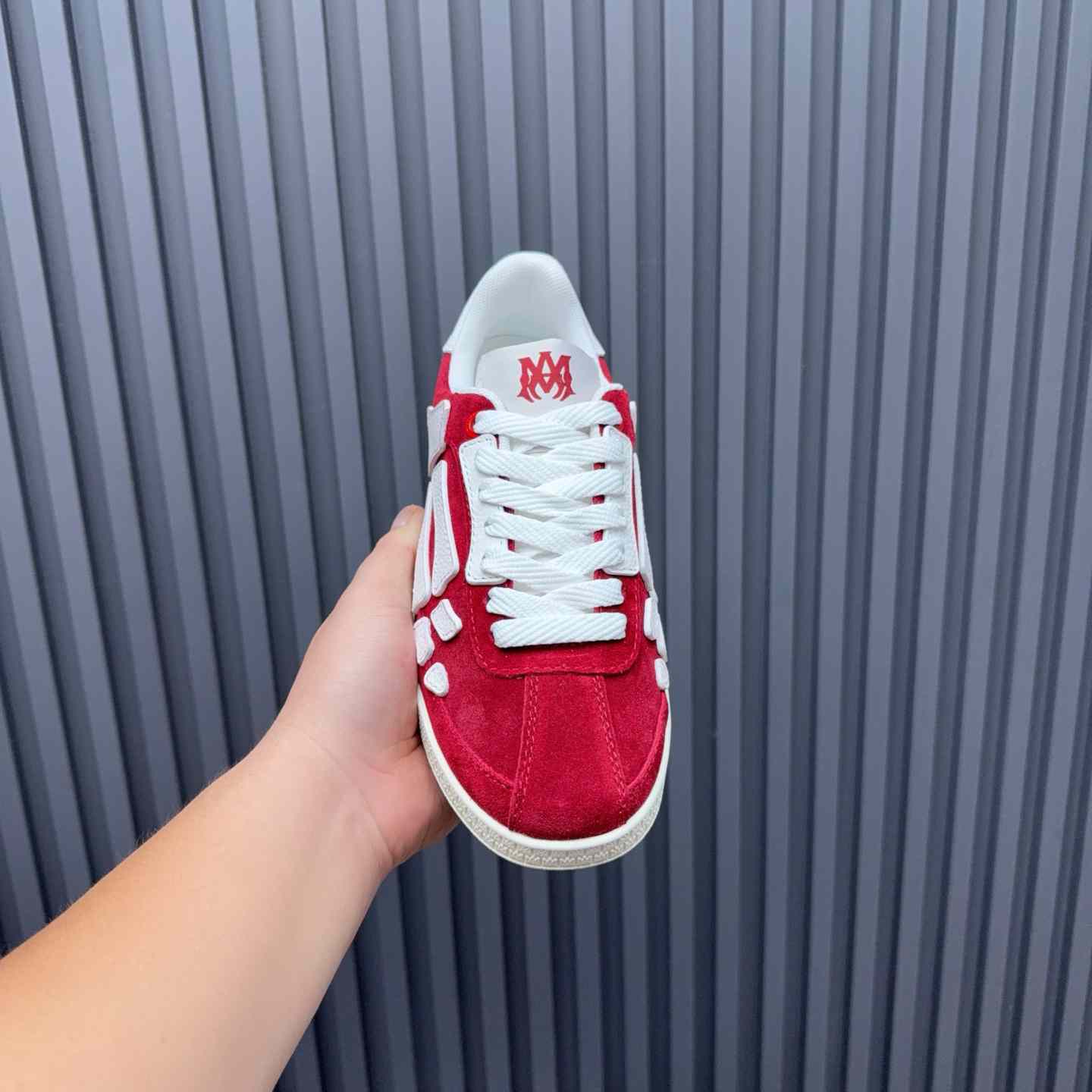 Amiri Pacific 'Bones - Varsity Red' Sneakers - FashionPlug