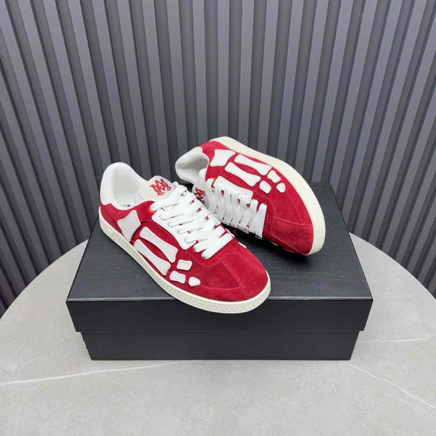 Amiri Pacific 'Bones - Varsity Red' Sneakers - FashionPlug