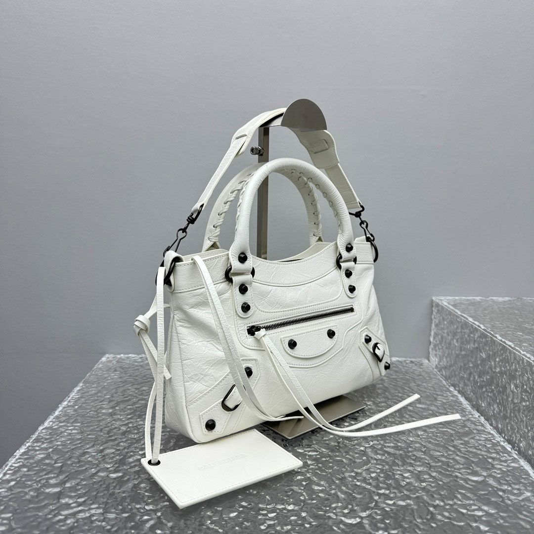 Balenciaga Le City First Bag In White - FashionPlug
