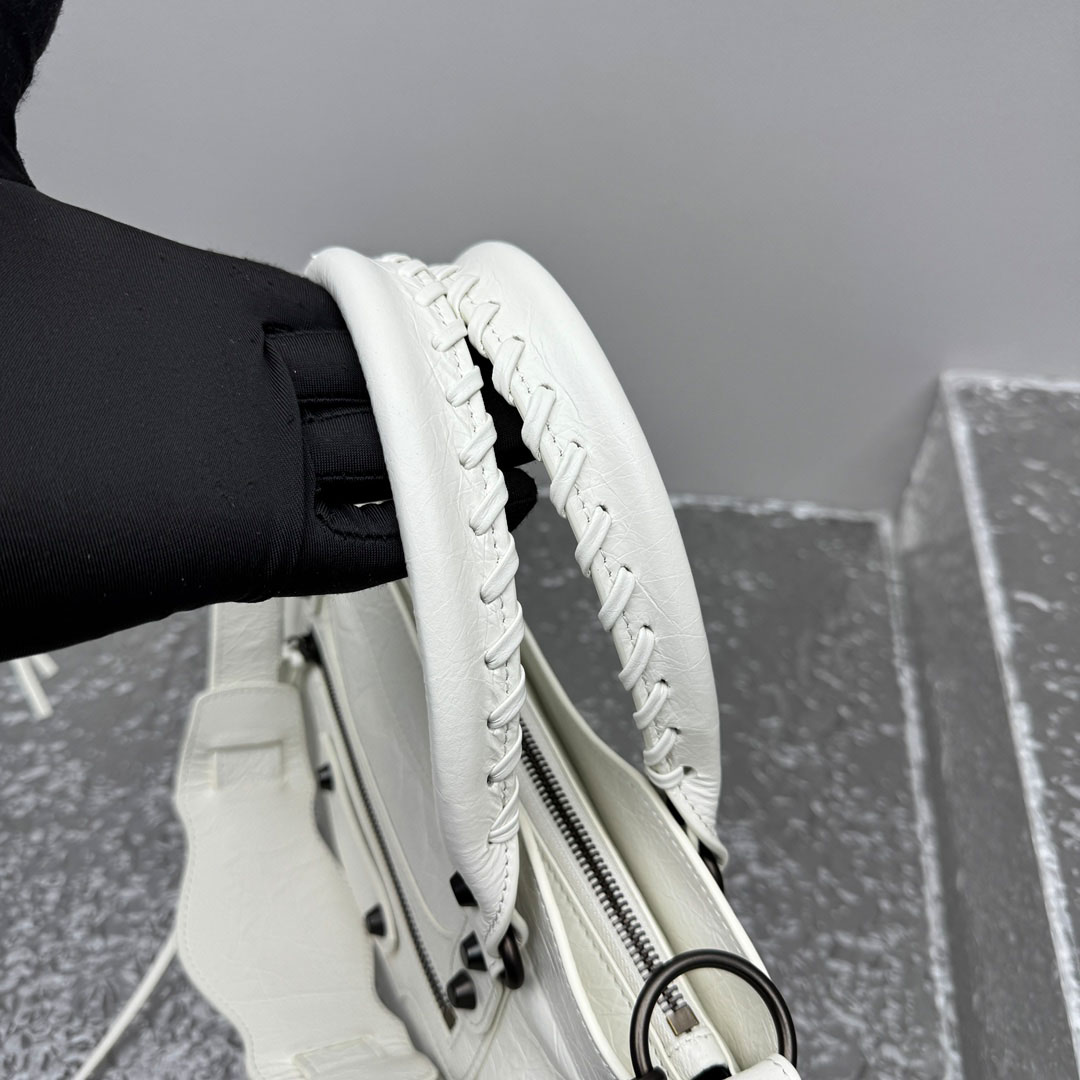 Balenciaga Le City First Bag In White - FashionPlug