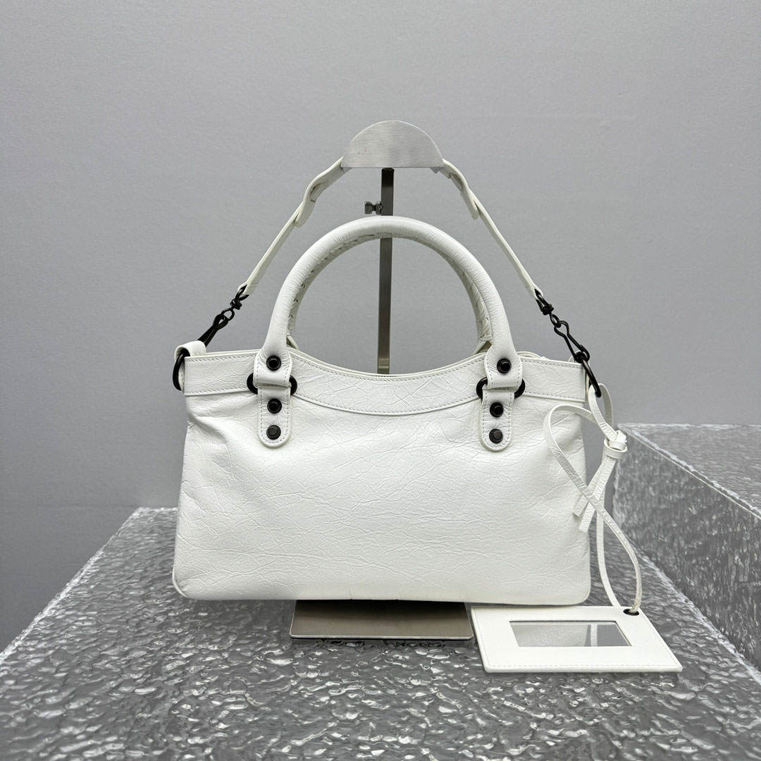 Balenciaga Le City First Bag In White - FashionPlug