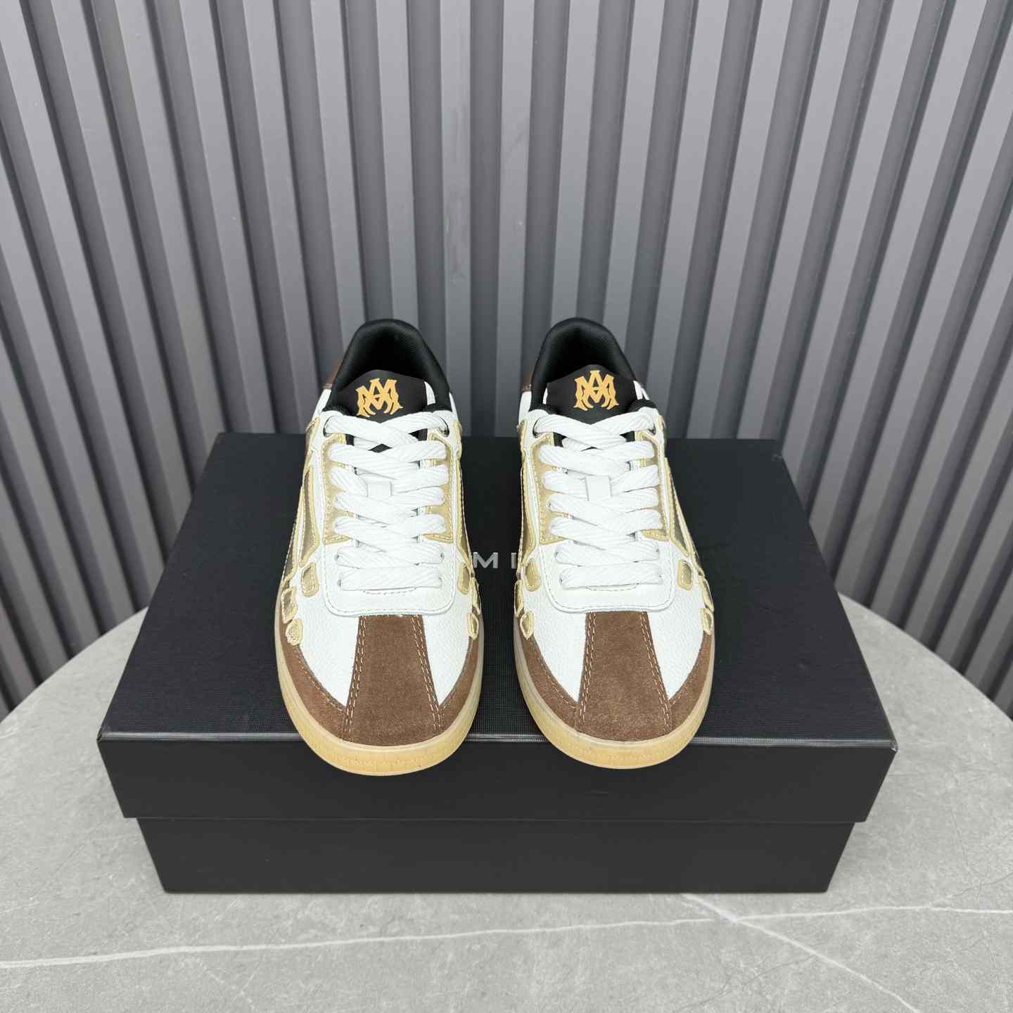 Amiri Pacific Bones Leather Sneakers - FashionPlug