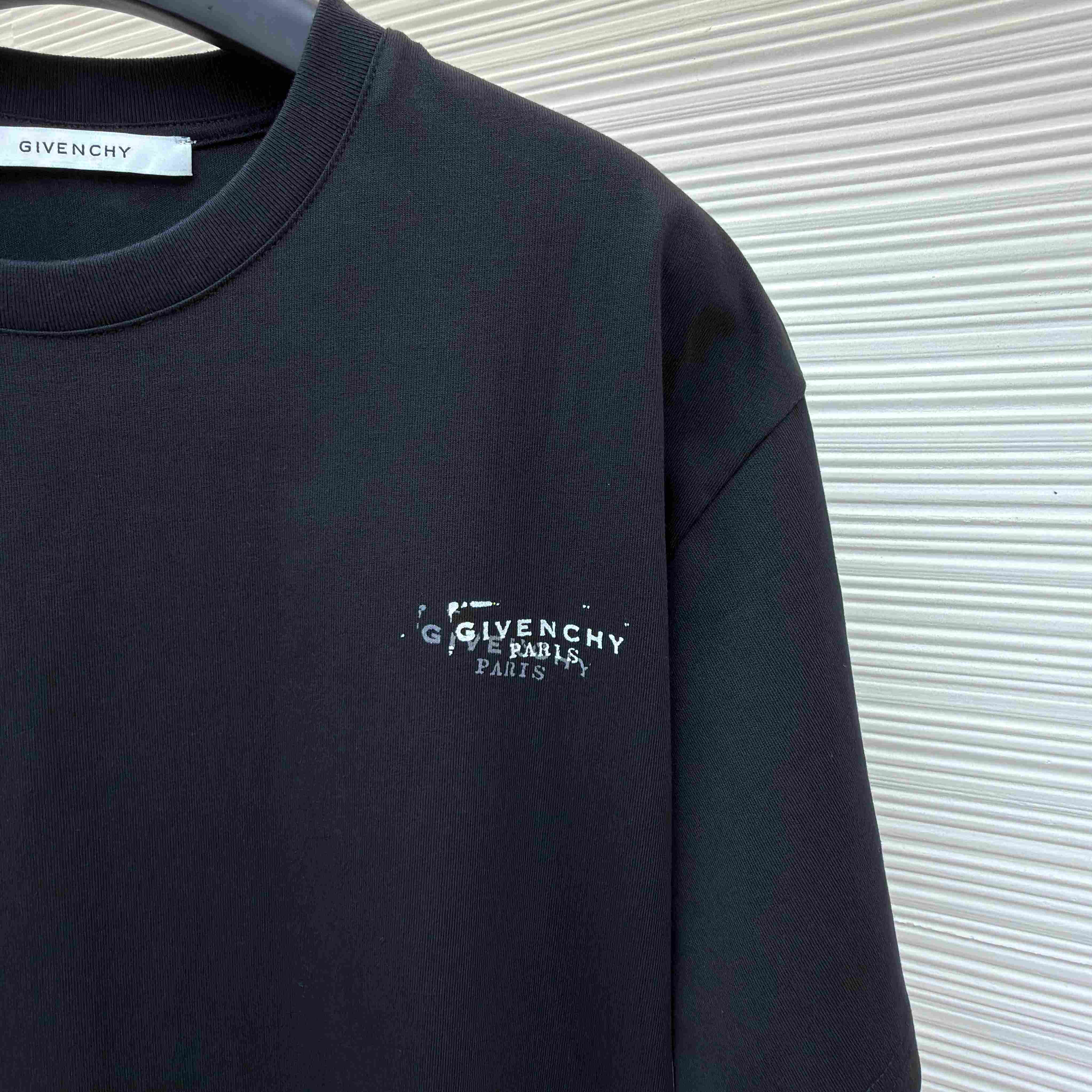 Givenchy Black  Stamp Print T-shirt - FashionPlug