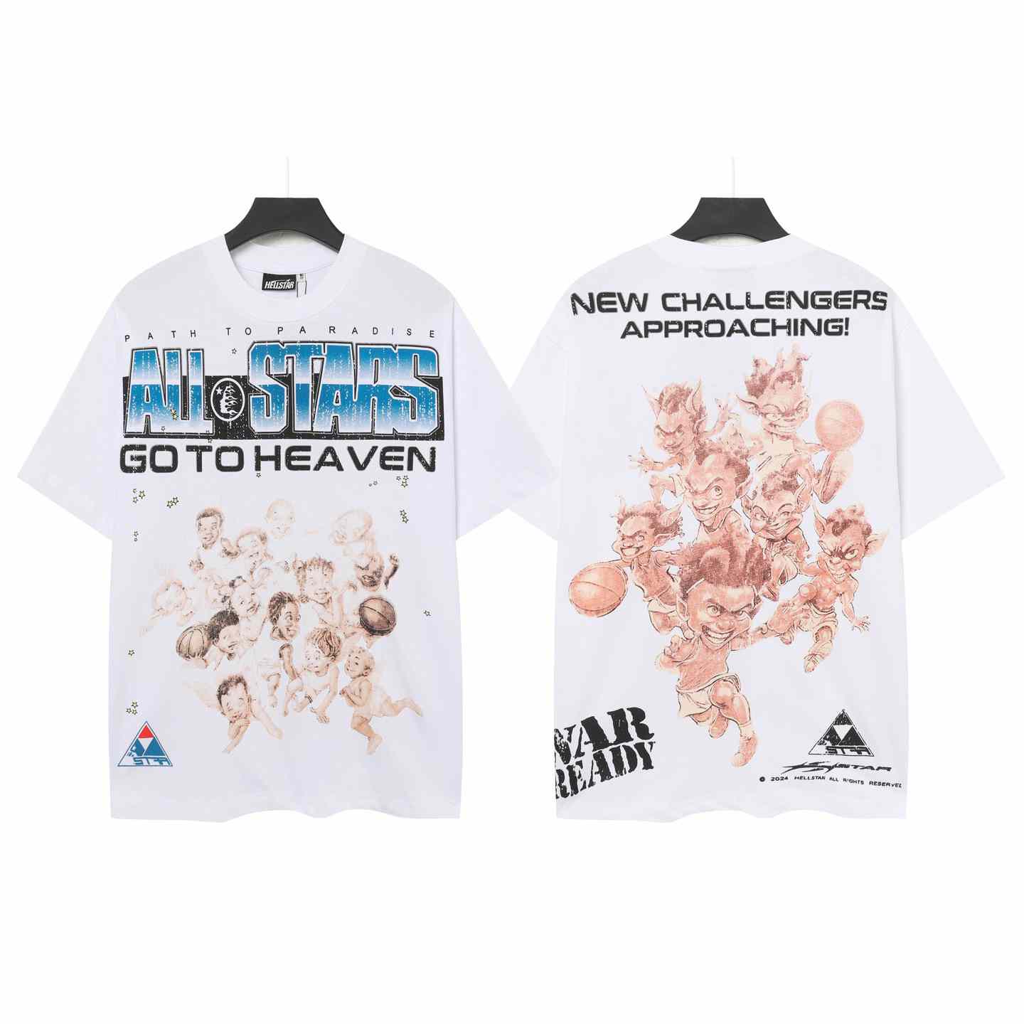 Hellstar All Stars T-Shirt 'White' - FashionPlug