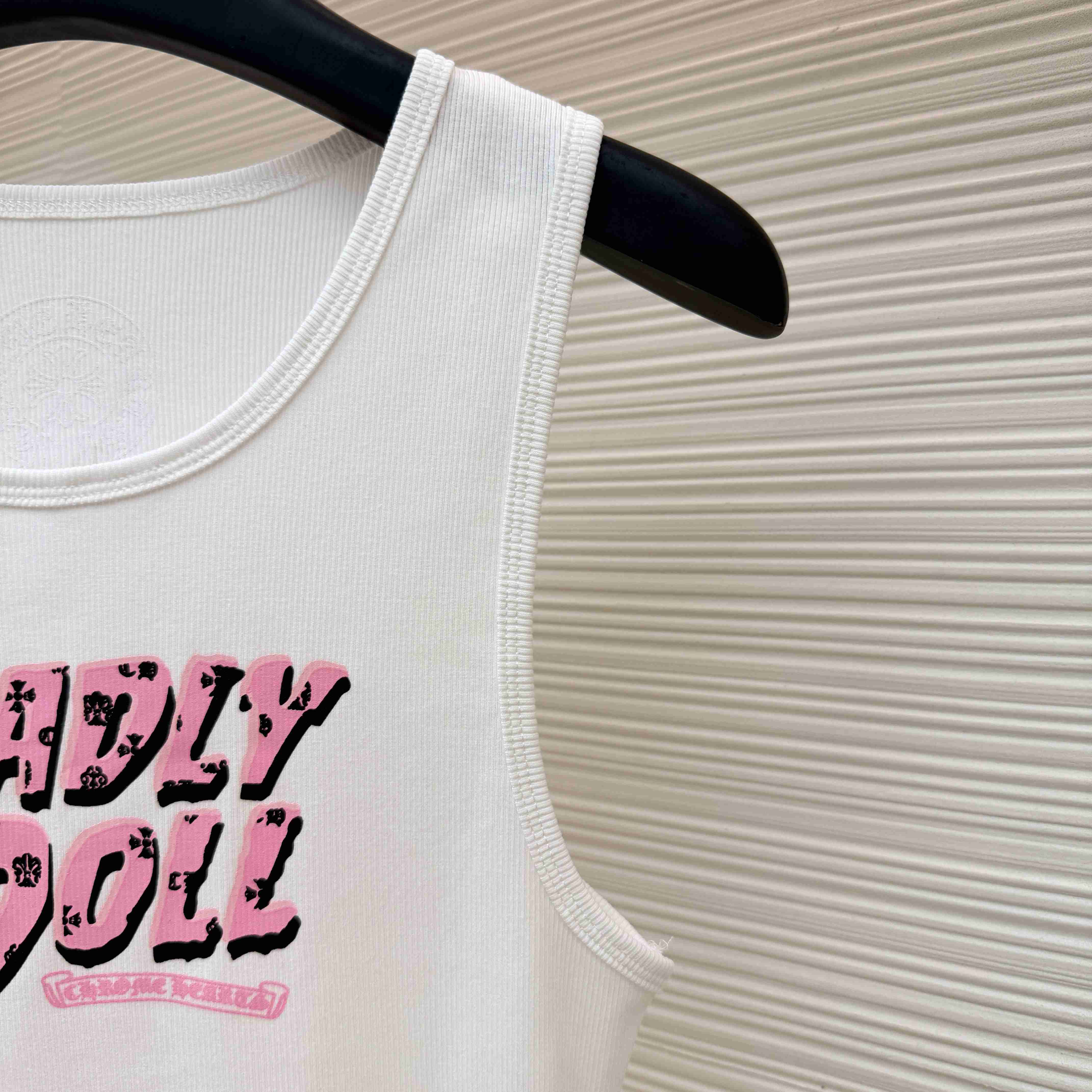 Chrome Hearts White Deadly Doll Rib Tank Top - FashionPlug