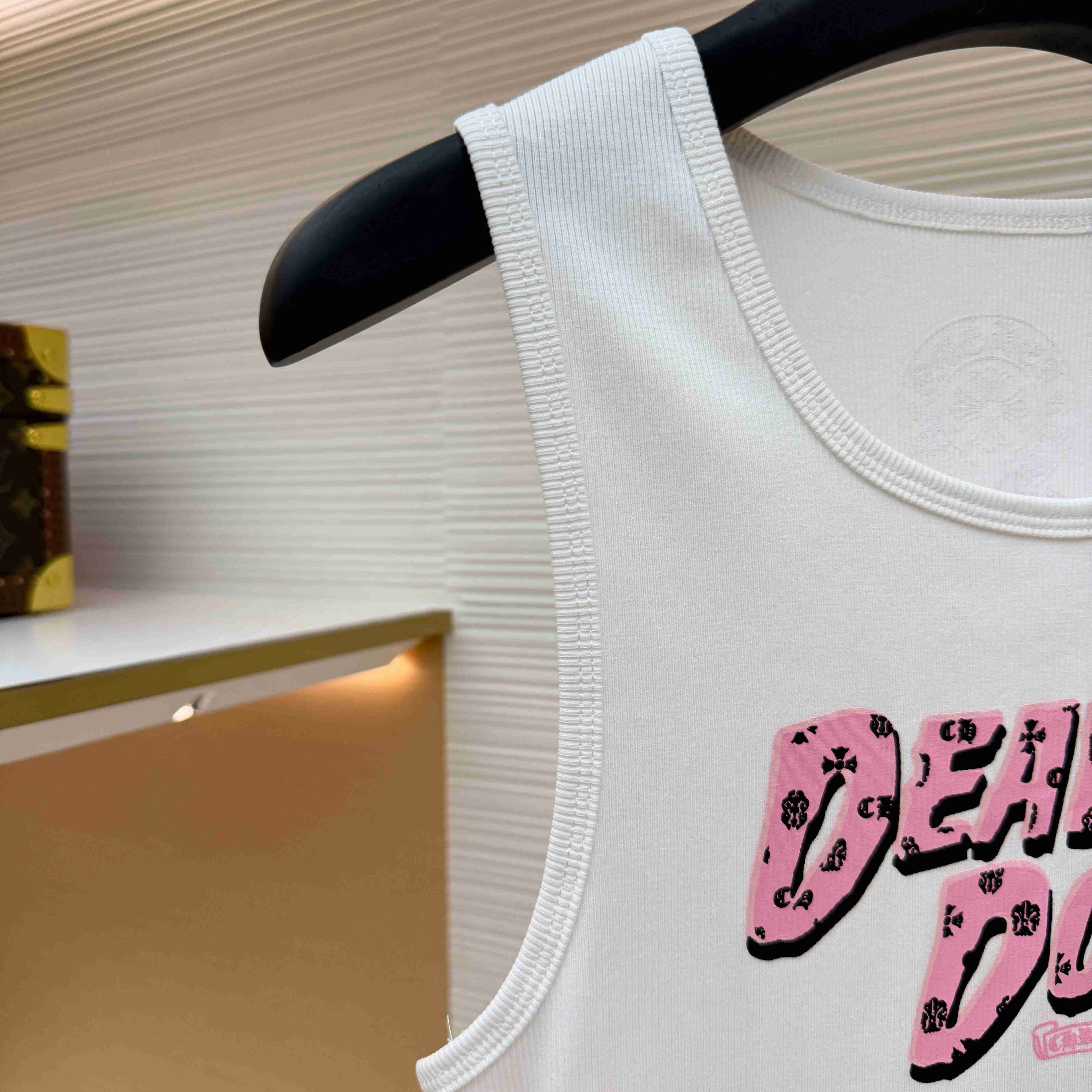 Chrome Hearts White Deadly Doll Rib Tank Top - FashionPlug