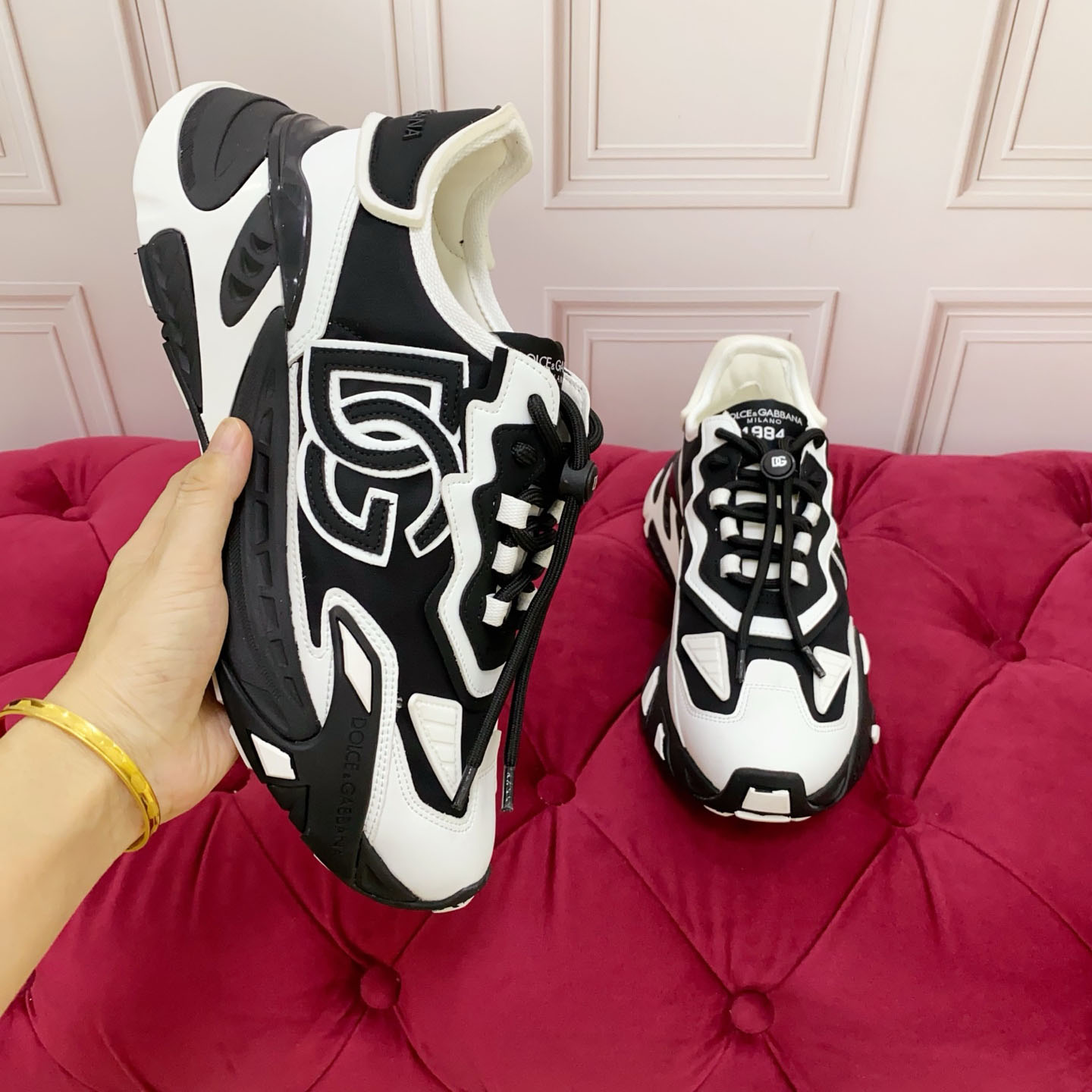 Dolce & Gabbana Day Faster Sneakers In Fabric - FashionPlug