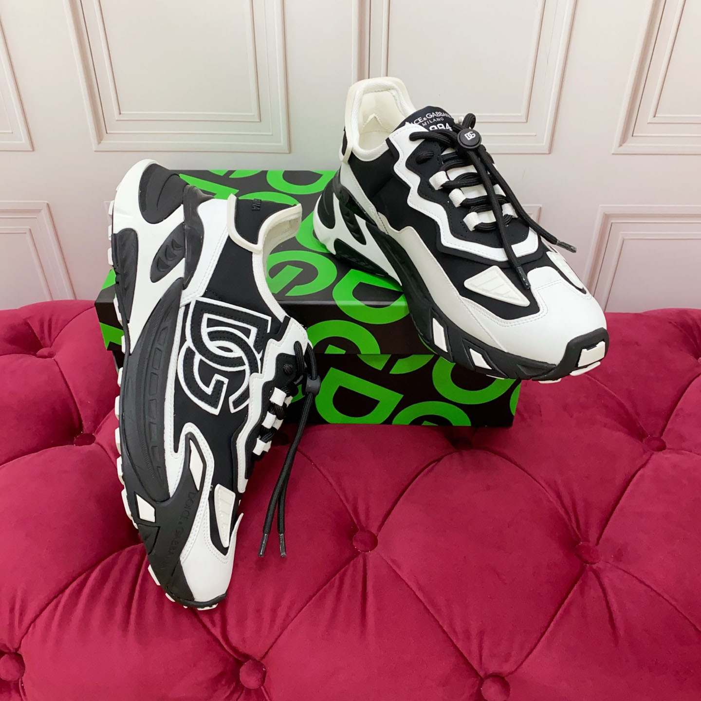 Dolce & Gabbana Day Faster Sneakers In Fabric - FashionPlug