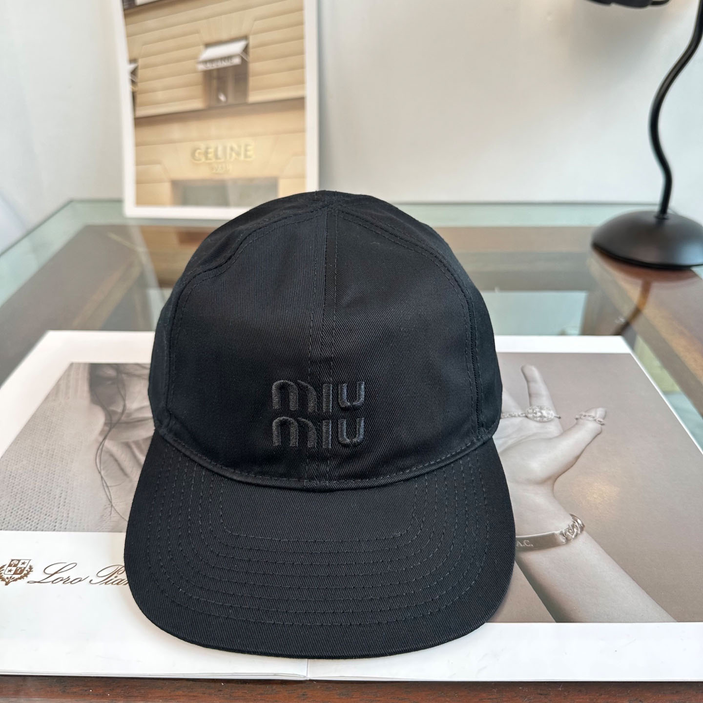 Miu Miu Denim Baseball Cap - FashionPlug