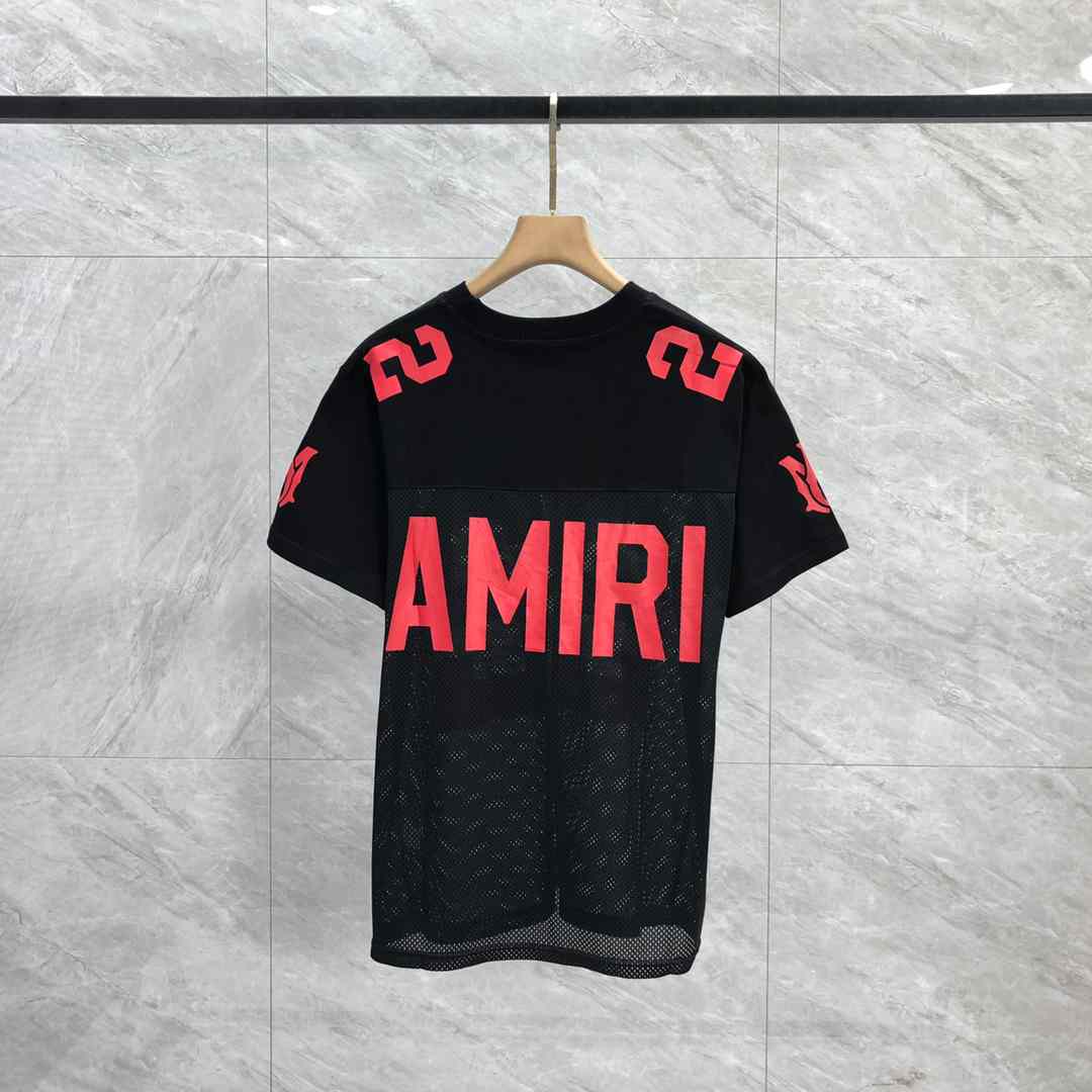 AMIRI Black & Red '22' T-Shirt - FashionPlug