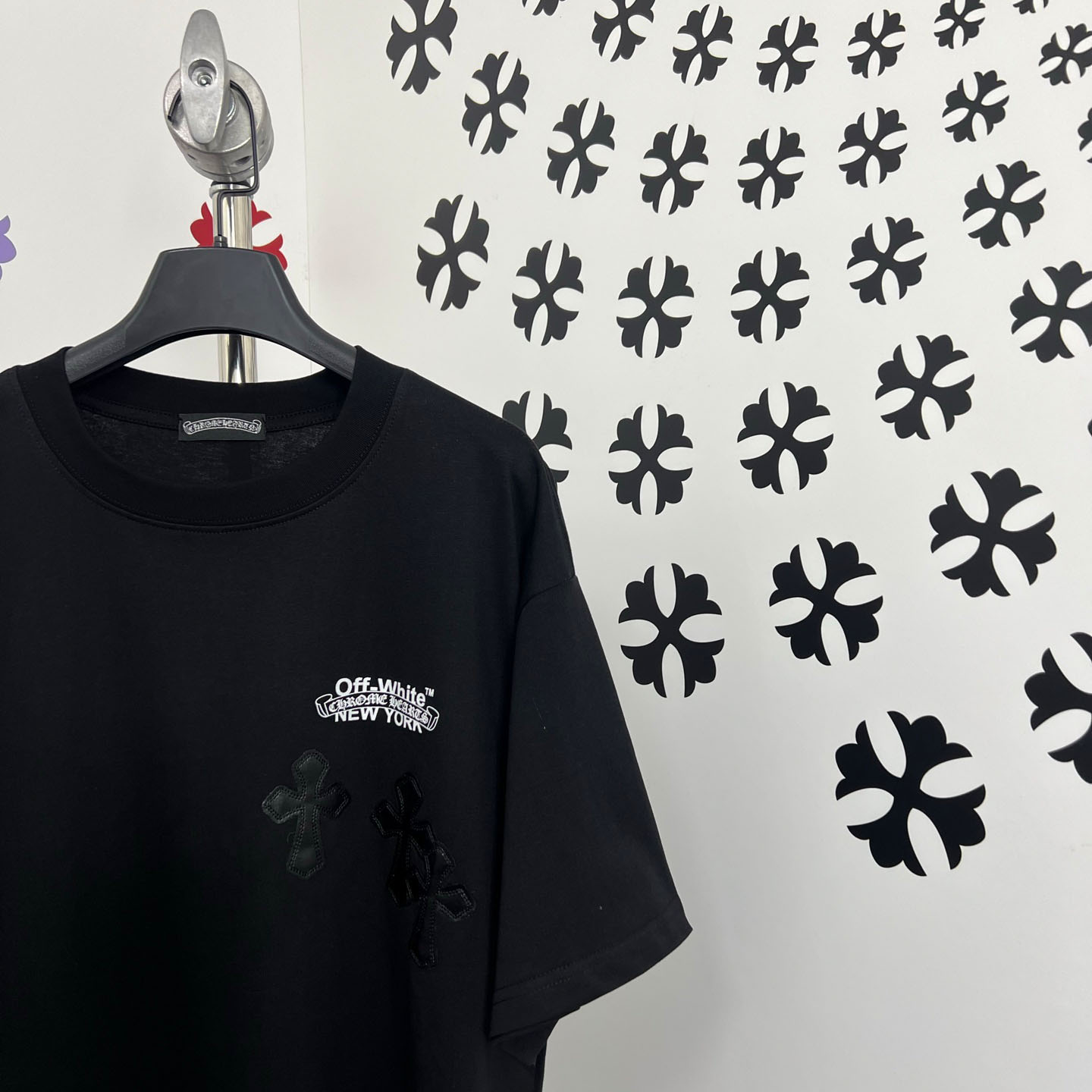 Chrome Hearts X Off-White  New York Tee  'Black' - FashionPlug