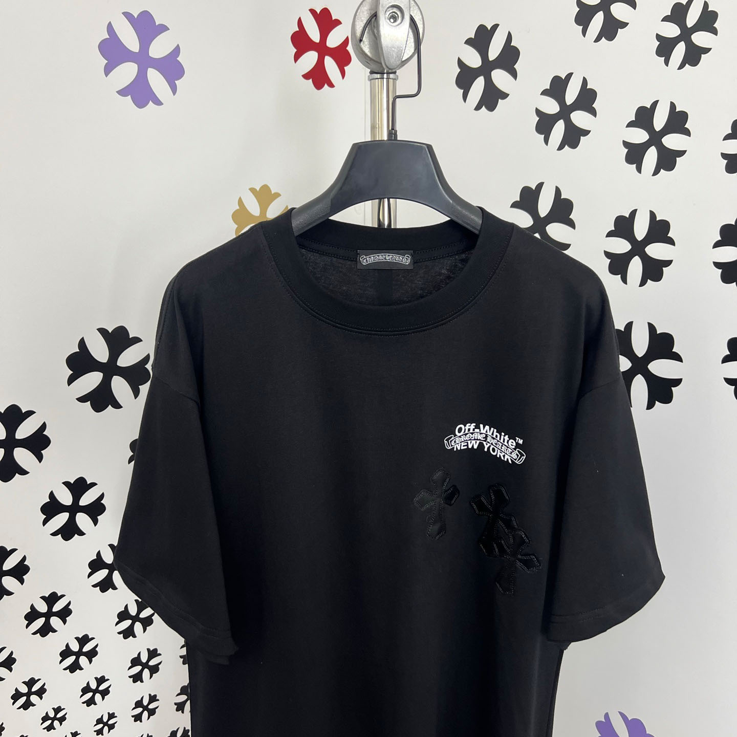 Chrome Hearts X Off-White  New York Tee  'Black' - FashionPlug