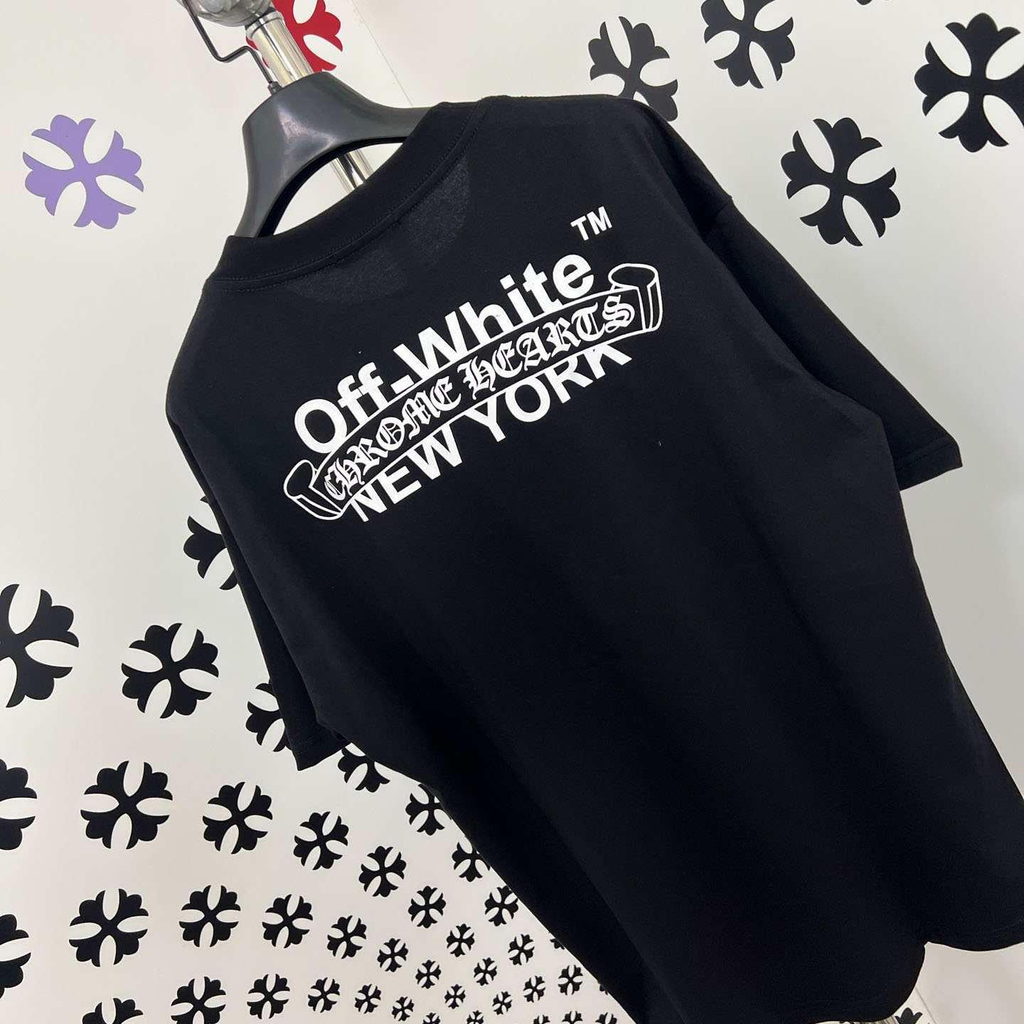 Chrome Hearts X Off-White  New York Tee  'Black' - FashionPlug