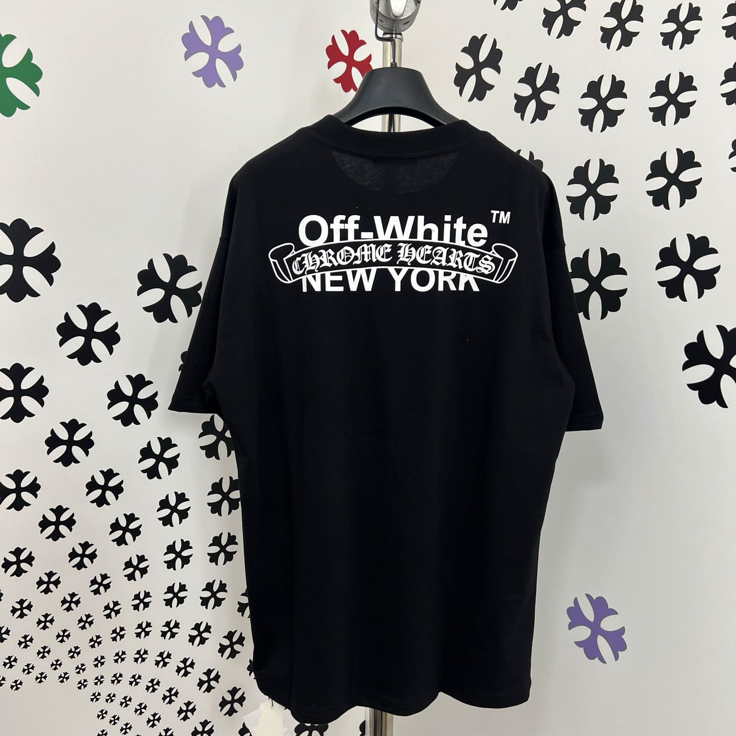 Chrome Hearts X Off-White  New York Tee  'Black' - FashionPlug