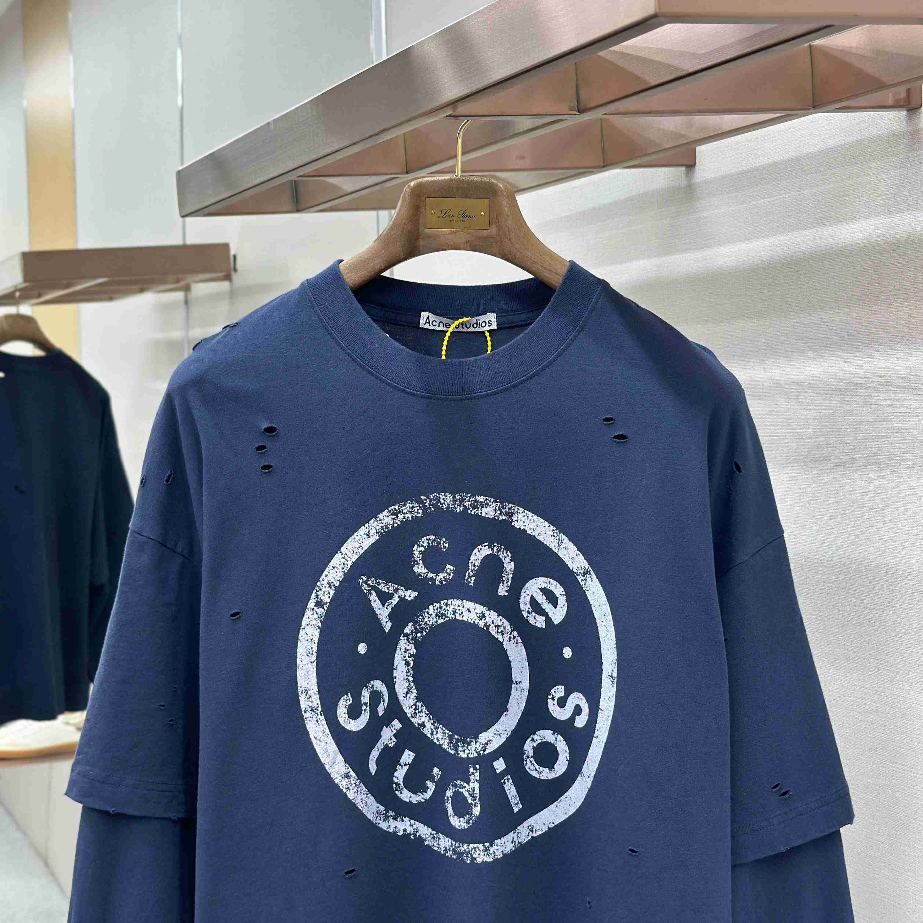 Acne Studios  Layered Logo T-shirt - FashionPlug