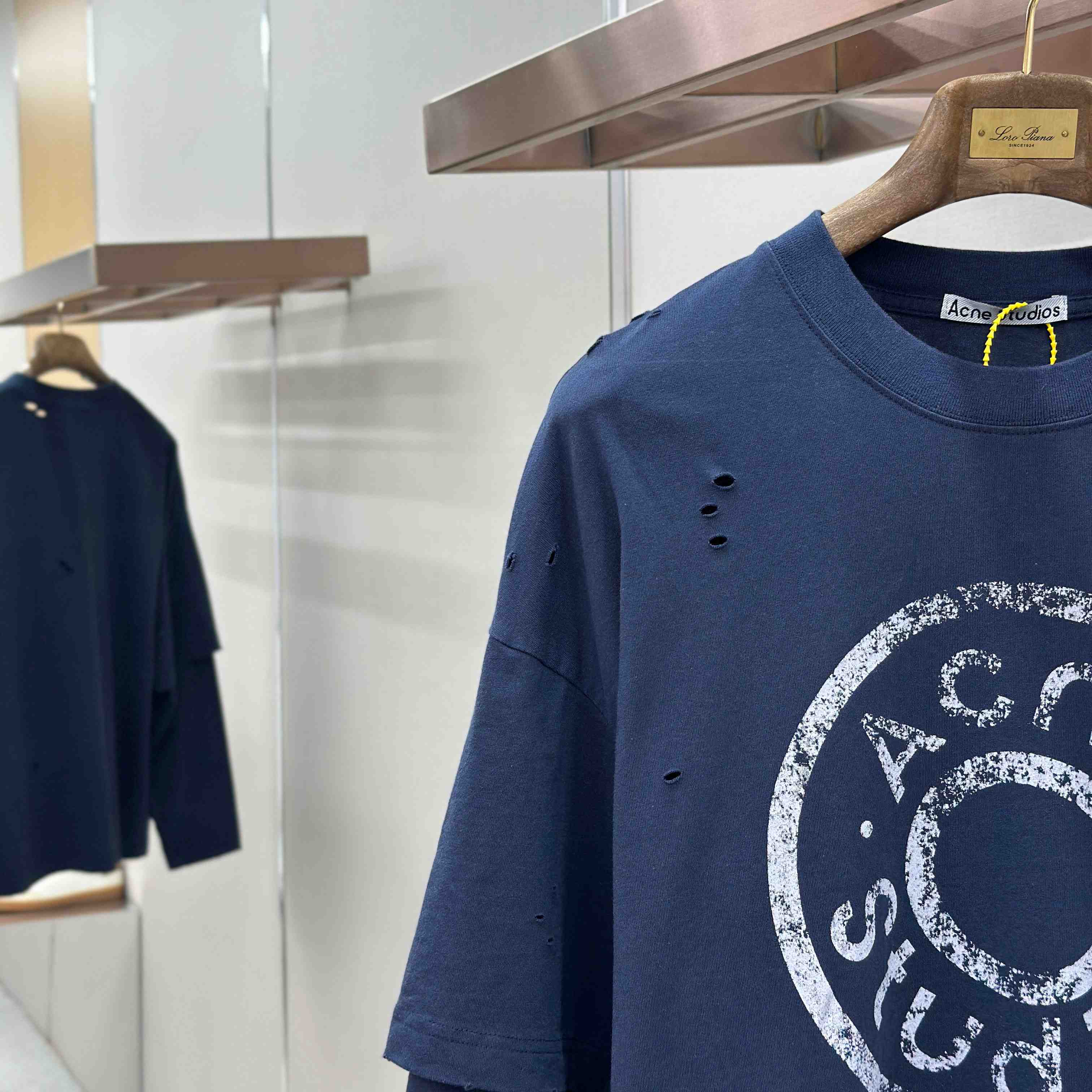 Acne Studios  Layered Logo T-shirt - FashionPlug