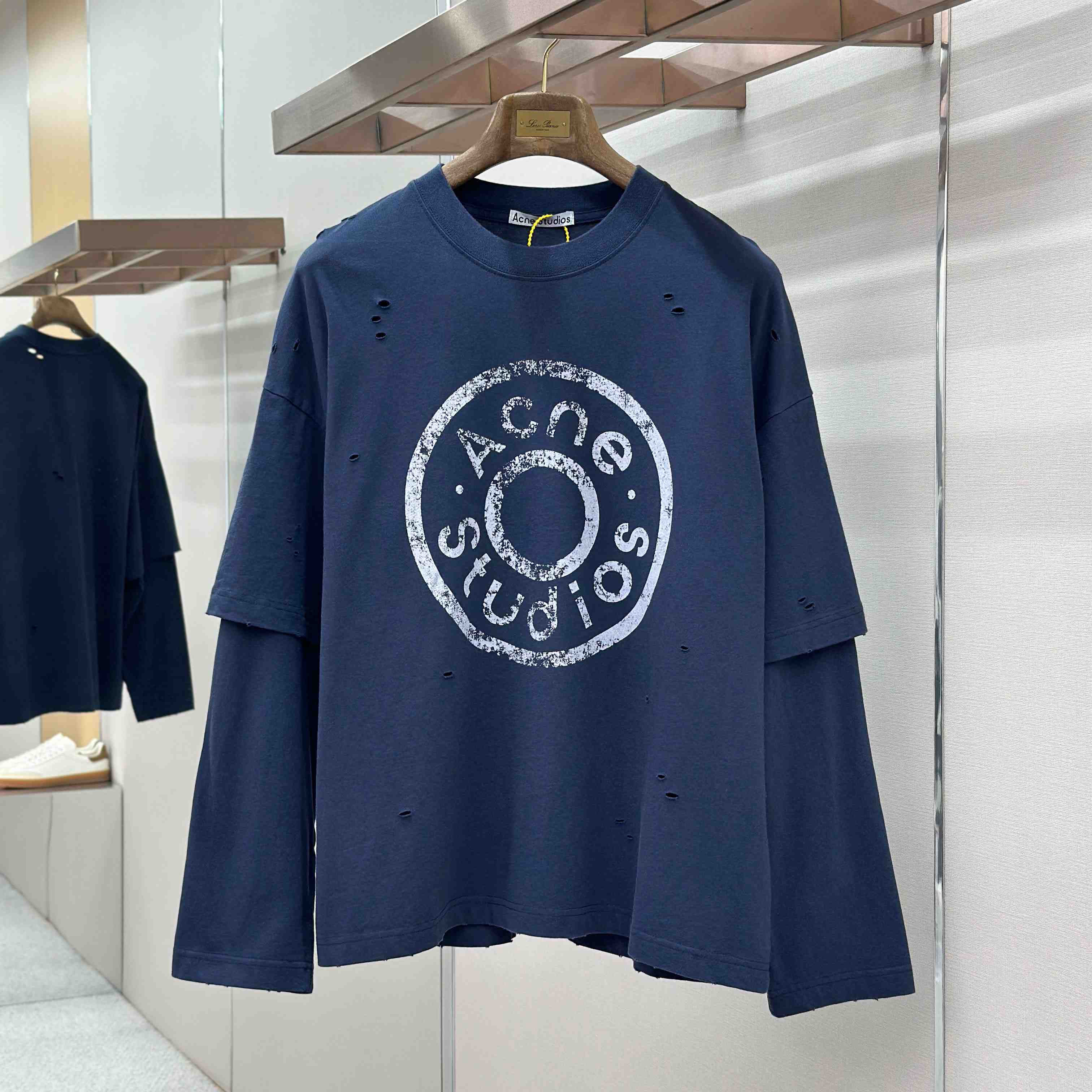 Acne Studios  Layered Logo T-shirt - FashionPlug