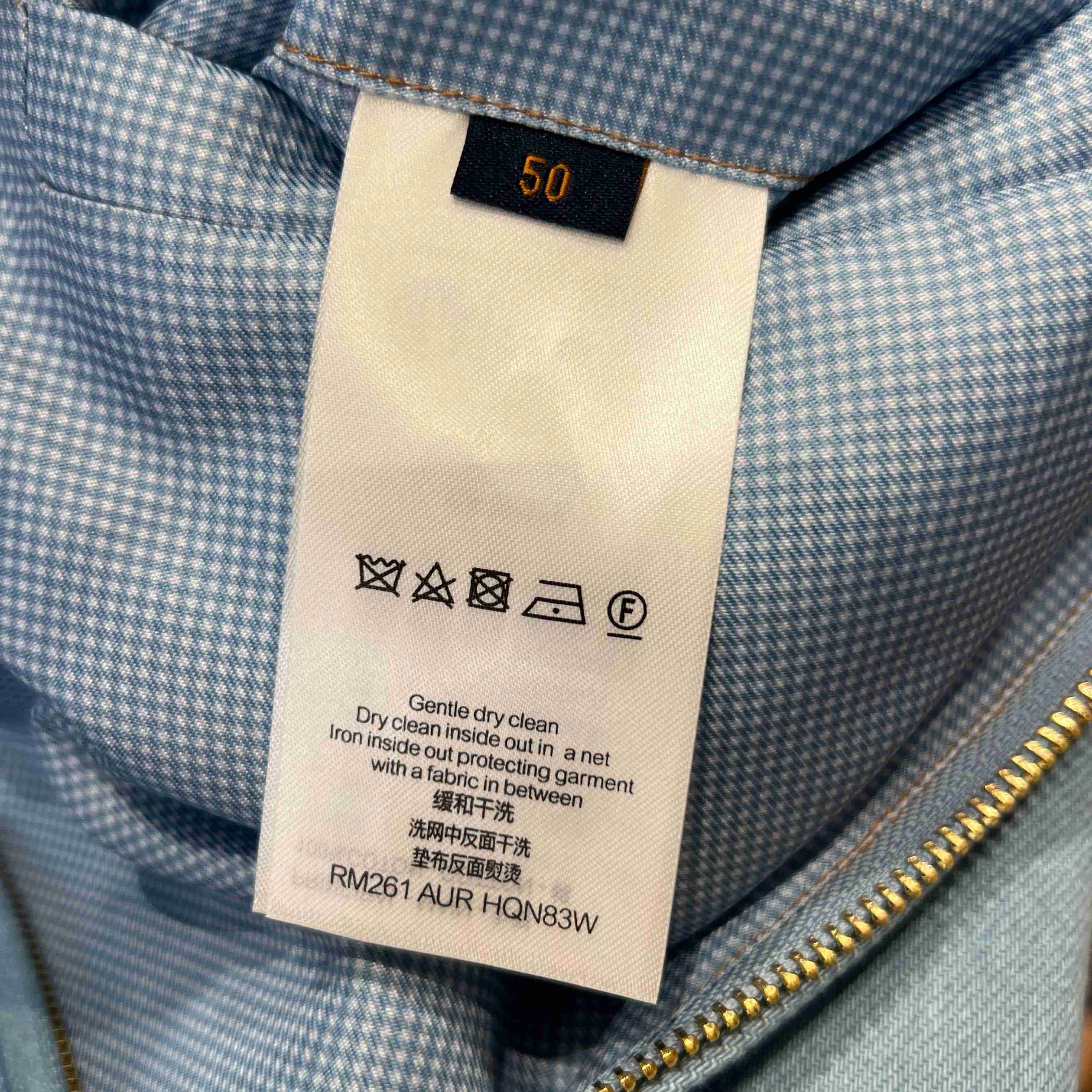 Louis Vuitton Embroidered Signature Denim Workwear Blouson  - FashionPlug