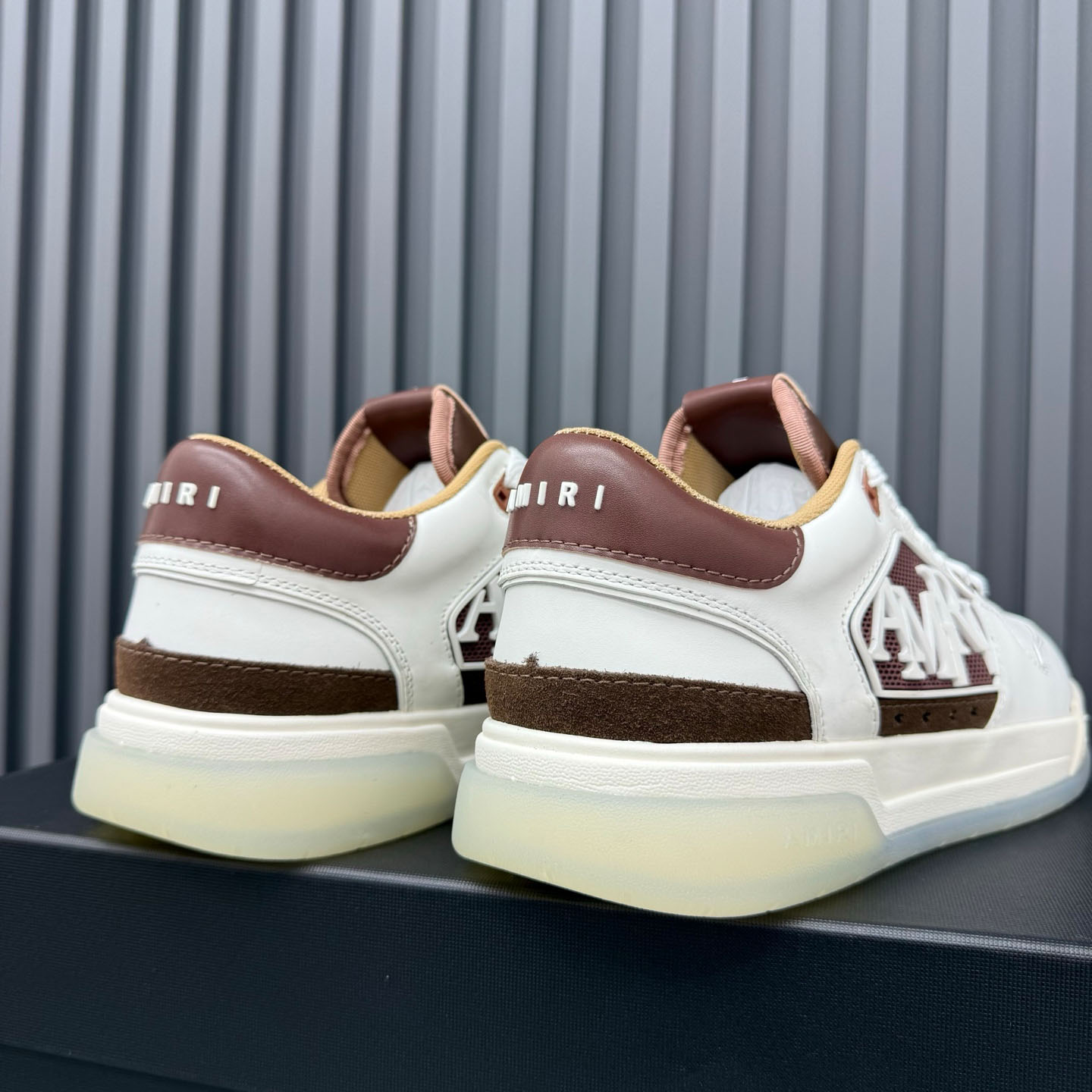 Amiri Pebbled Classic Low Sneakers - FashionPlug