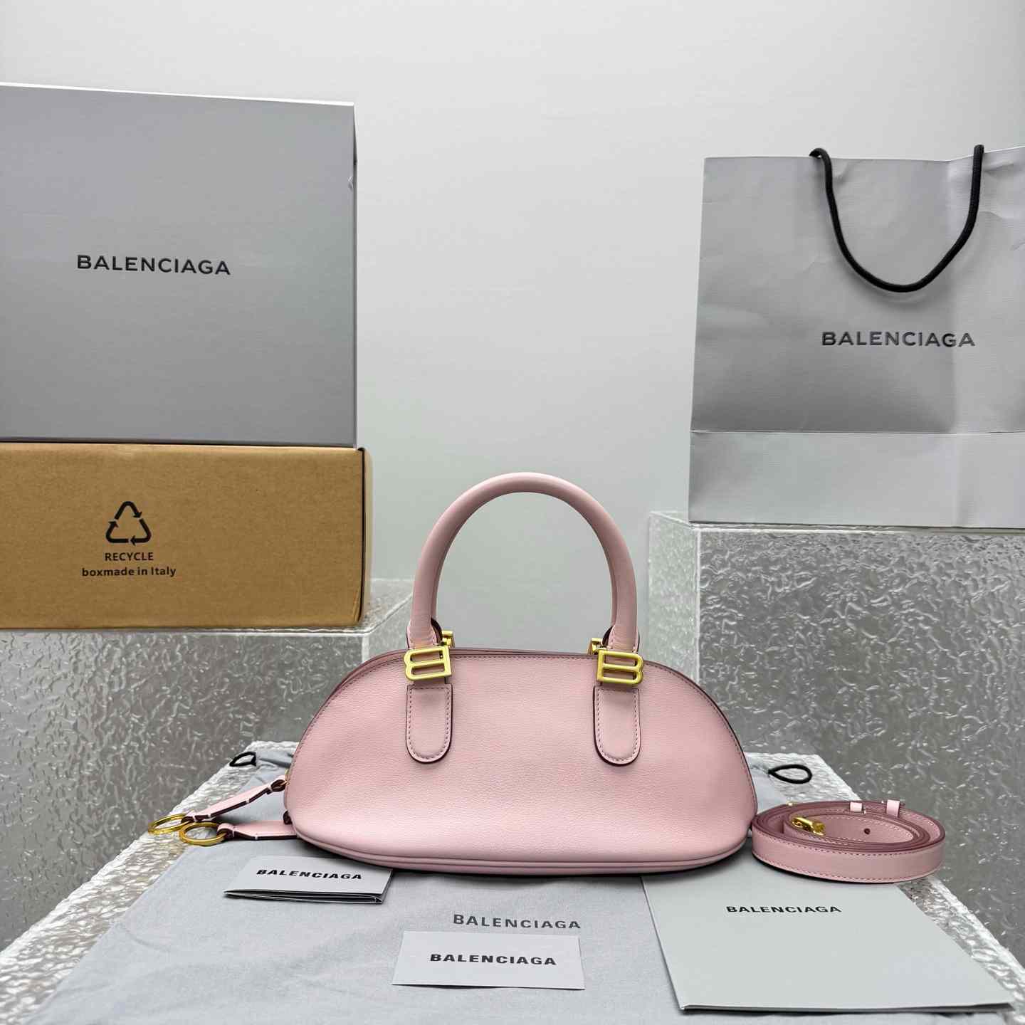 Balenciaga Bolero Bowling Bag - FashionPlug